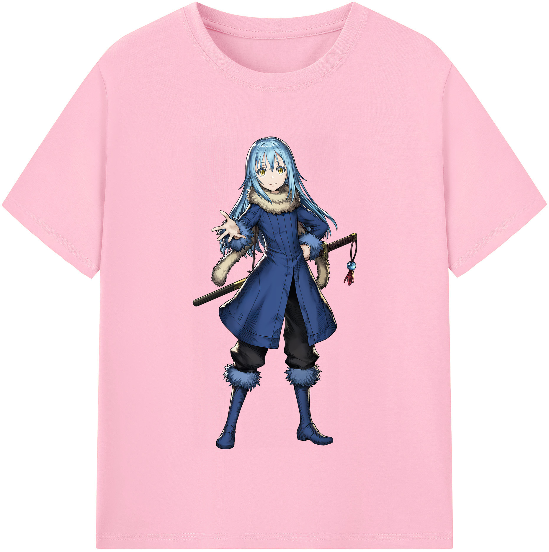 （画像用） 転スラ Regarding Reincarnated to Slime 綿100％半袖Tシャツ（フロントプリント）