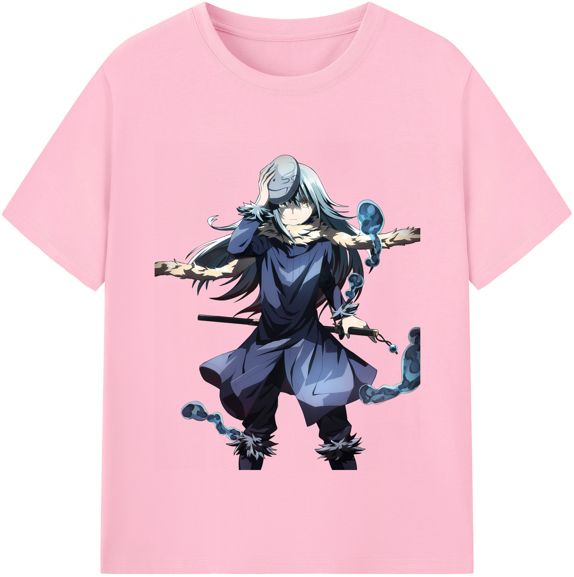 （画像用） 転スラ Regarding Reincarnated to Slime 綿100％半袖Tシャツ（フロントプリント）