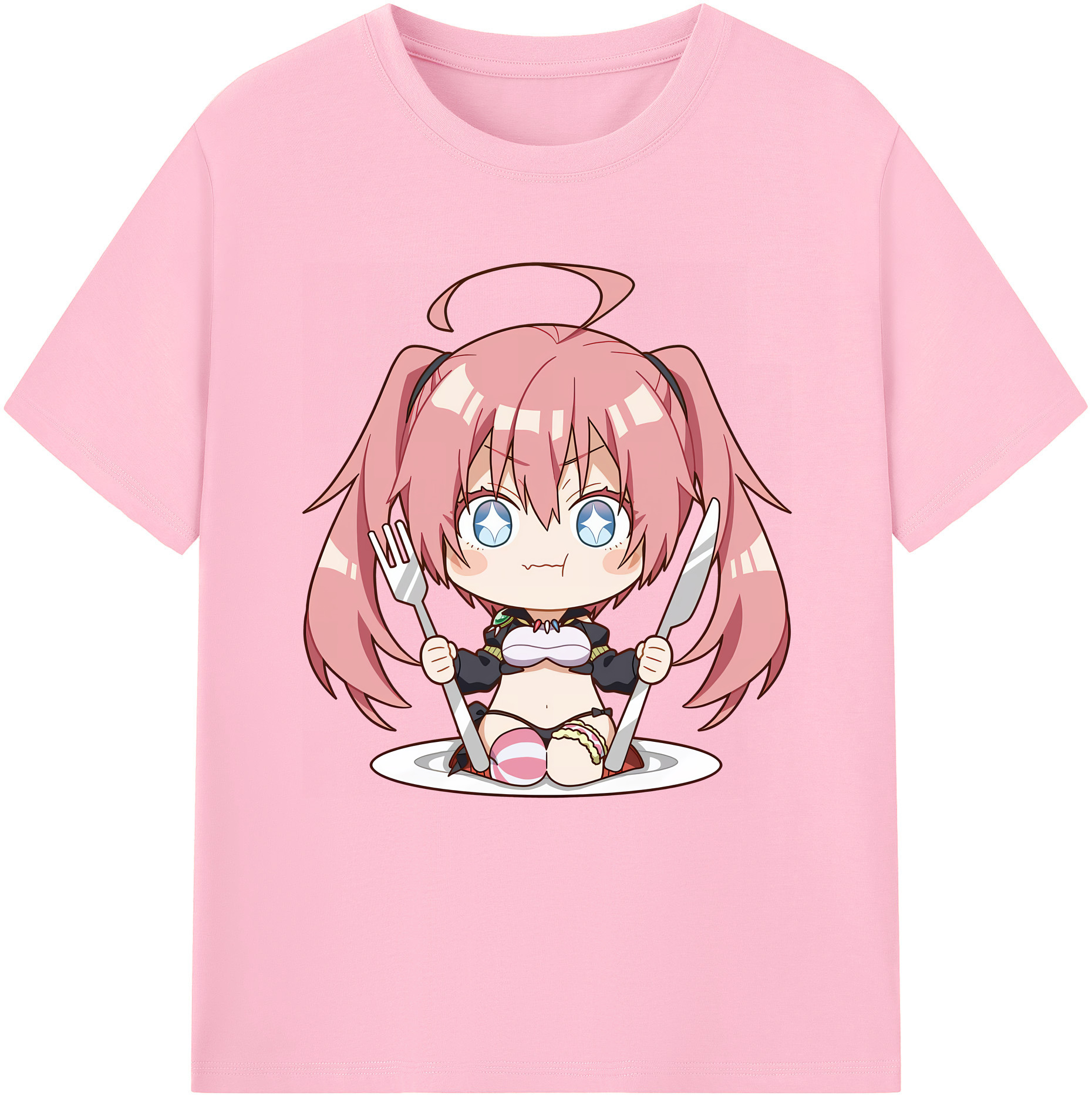 （画像用） 転スラ Regarding Reincarnated to Slime 綿100％半袖Tシャツ（フロントプリント）