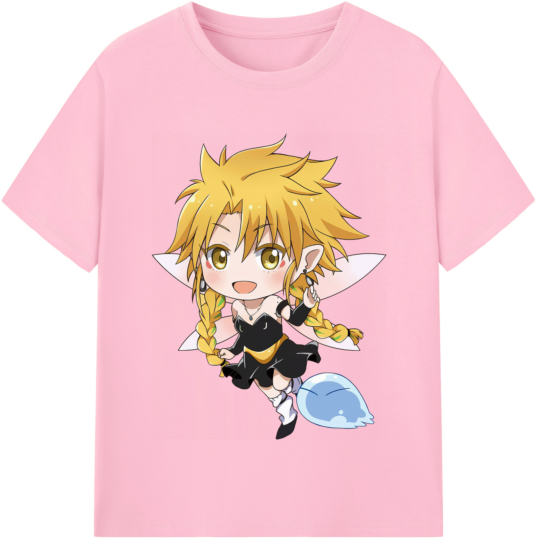 （画像用） 転スラ Regarding Reincarnated to Slime 綿100％半袖Tシャツ（フロントプリント）