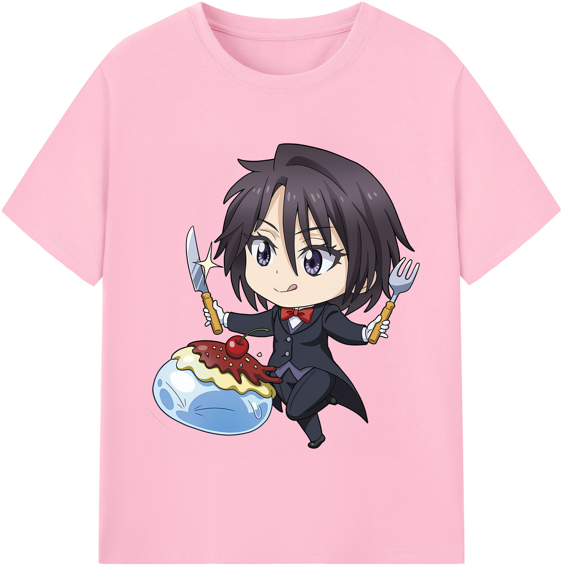 （画像用） 転スラ Regarding Reincarnated to Slime 綿100％半袖Tシャツ（フロントプリント）