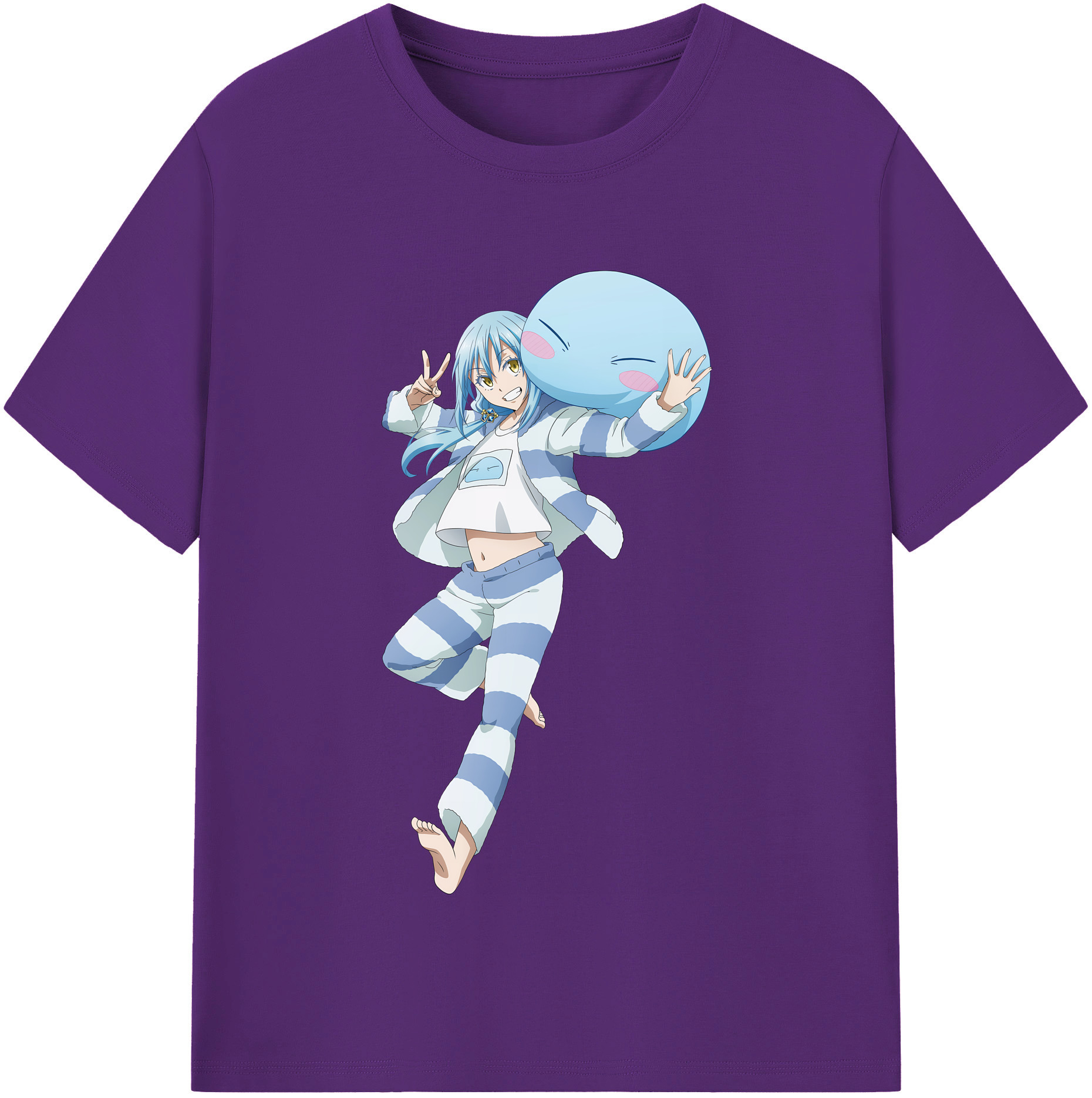 （画像用） 転スラ Regarding Reincarnated to Slime 綿100％半袖Tシャツ（フロントプリント）