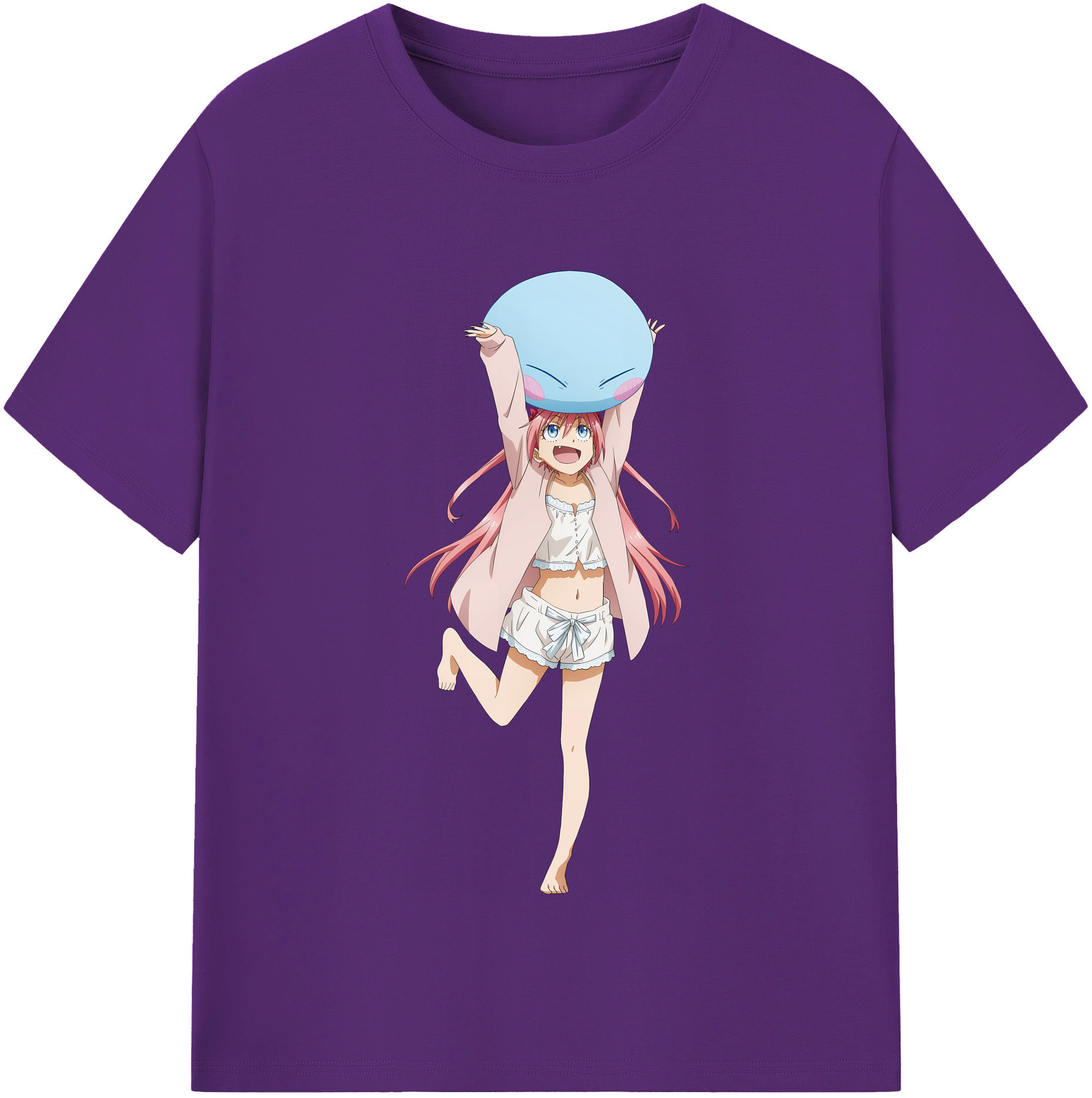 （画像用） 転スラ Regarding Reincarnated to Slime 綿100％半袖Tシャツ（フロントプリント）