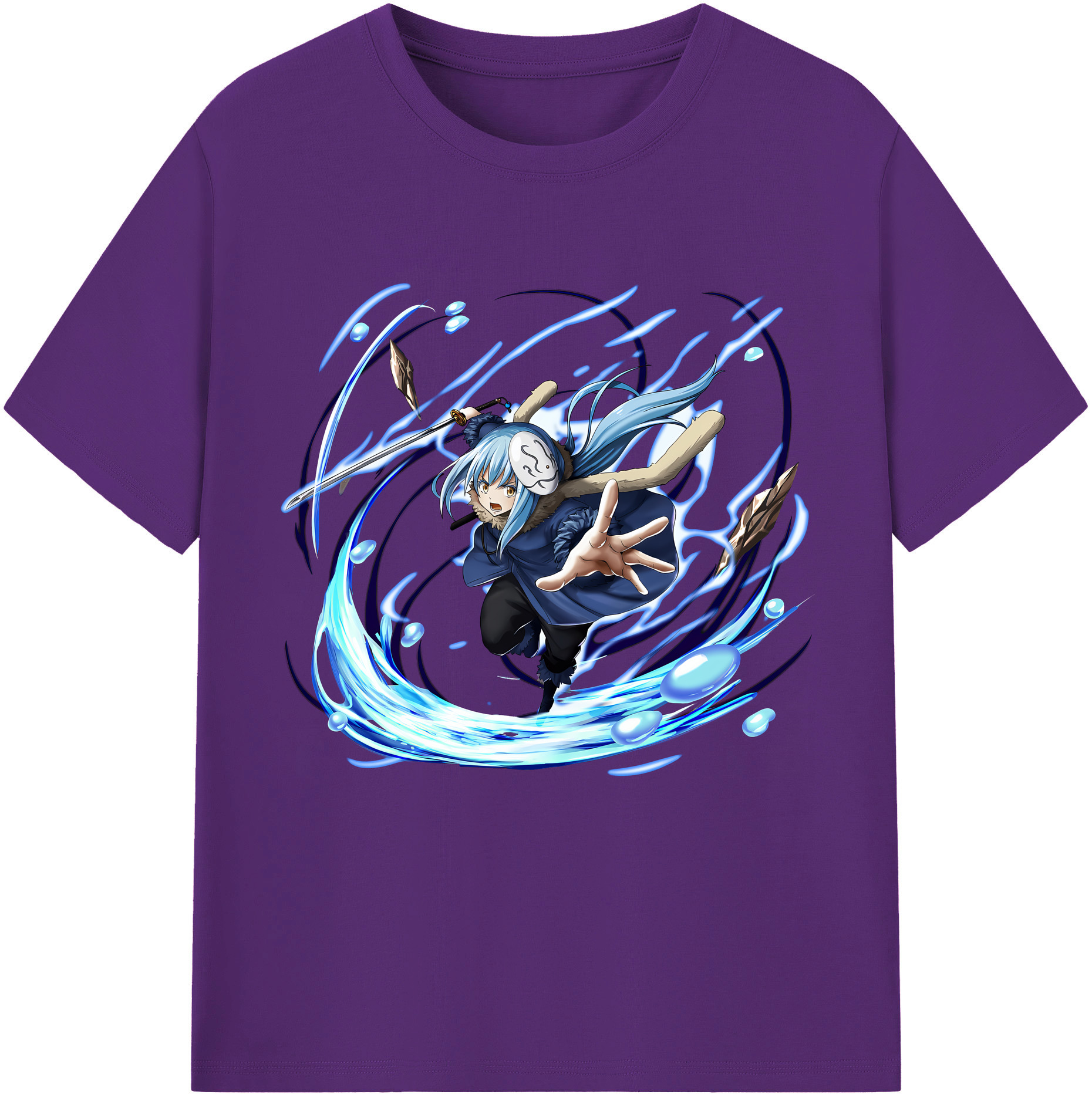 （画像用） 転スラ Regarding Reincarnated to Slime 綿100％半袖Tシャツ（フロントプリント）