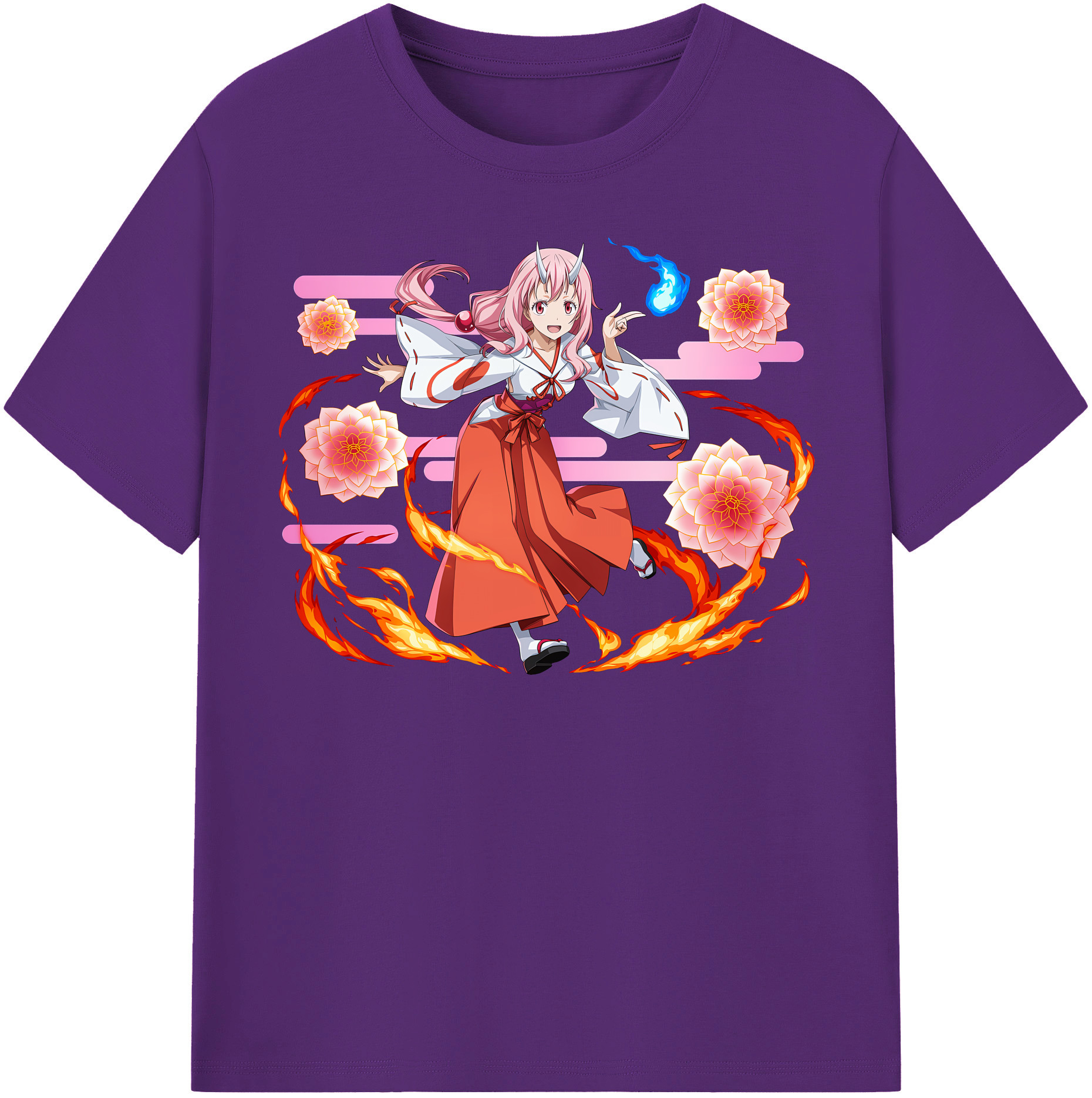 （画像用） 転スラ Regarding Reincarnated to Slime 綿100％半袖Tシャツ（フロントプリント）