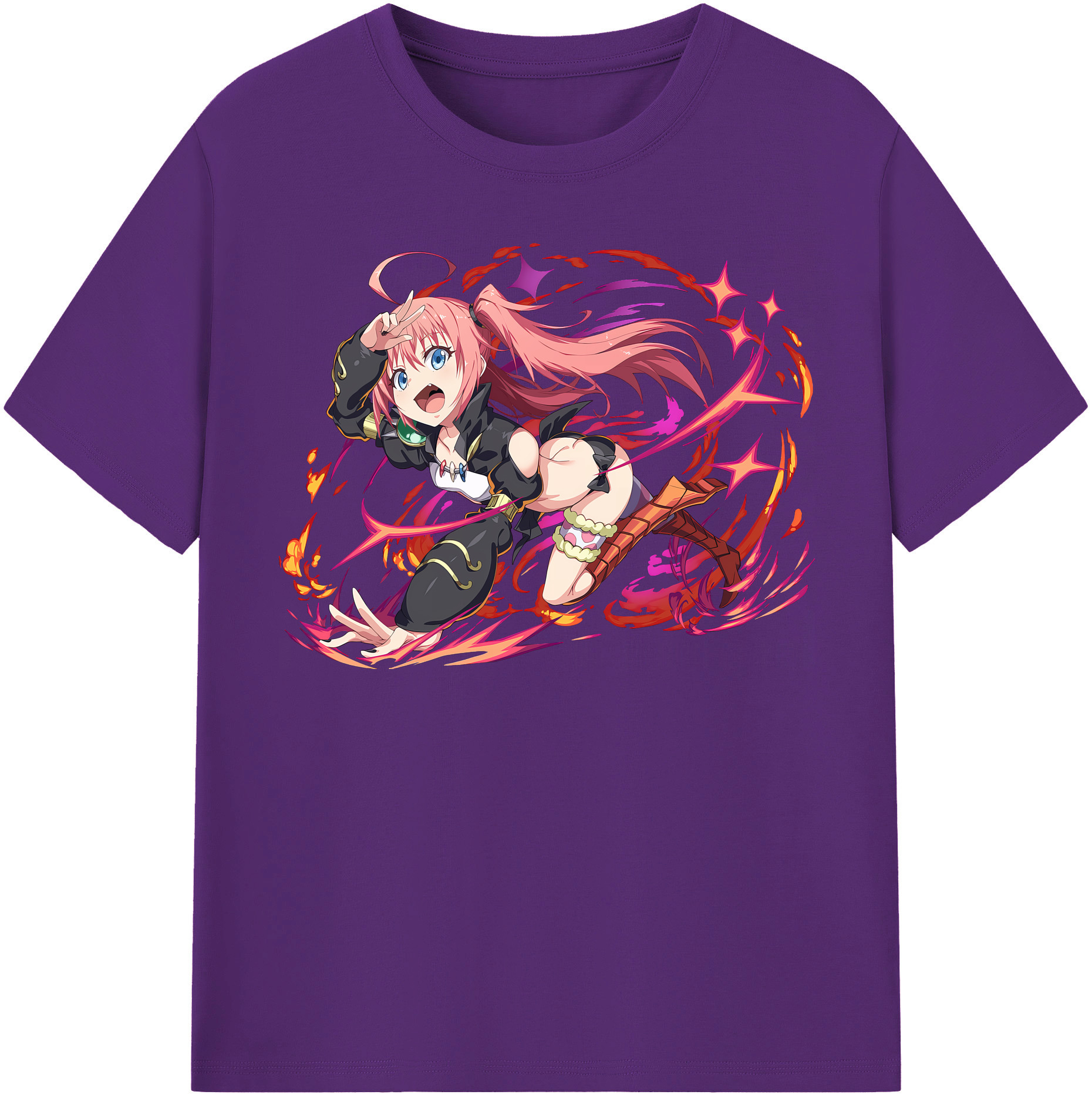 （画像用） 転スラ Regarding Reincarnated to Slime 綿100％半袖Tシャツ（フロントプリント）