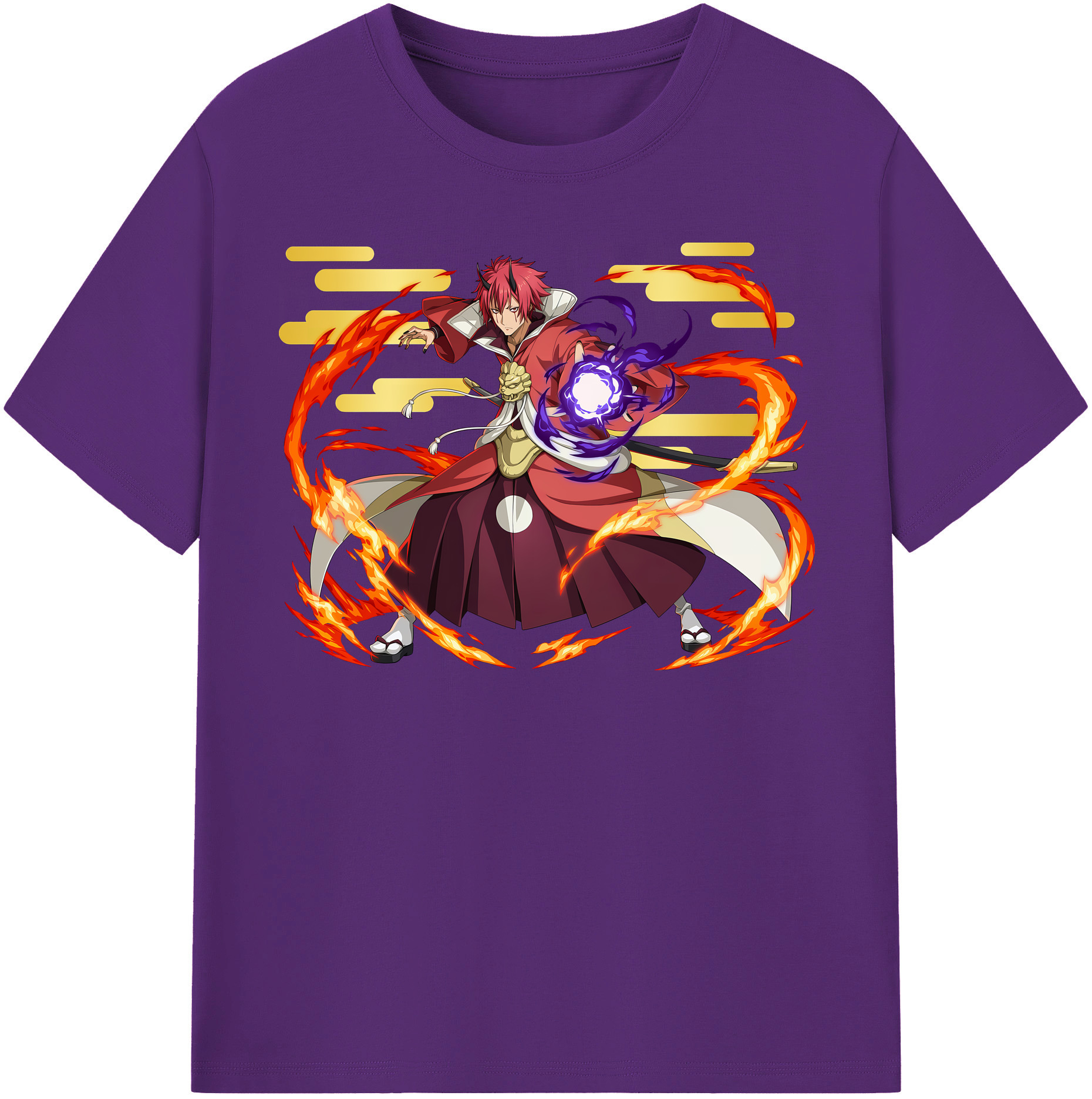 （画像用） 転スラ Regarding Reincarnated to Slime 綿100％半袖Tシャツ（フロントプリント）