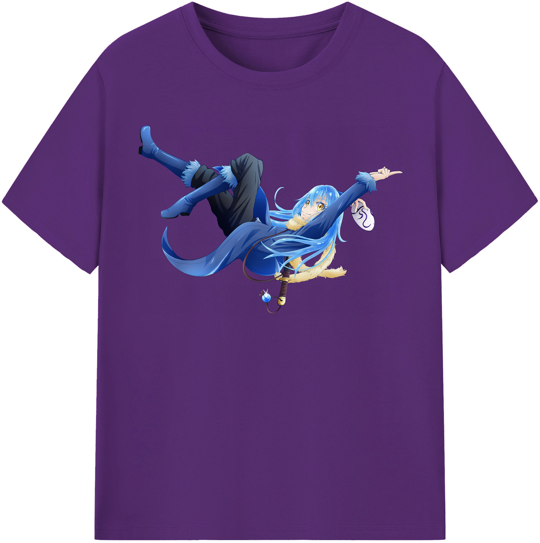 （画像用） 転スラ Regarding Reincarnated to Slime 綿100％半袖Tシャツ（フロントプリント）