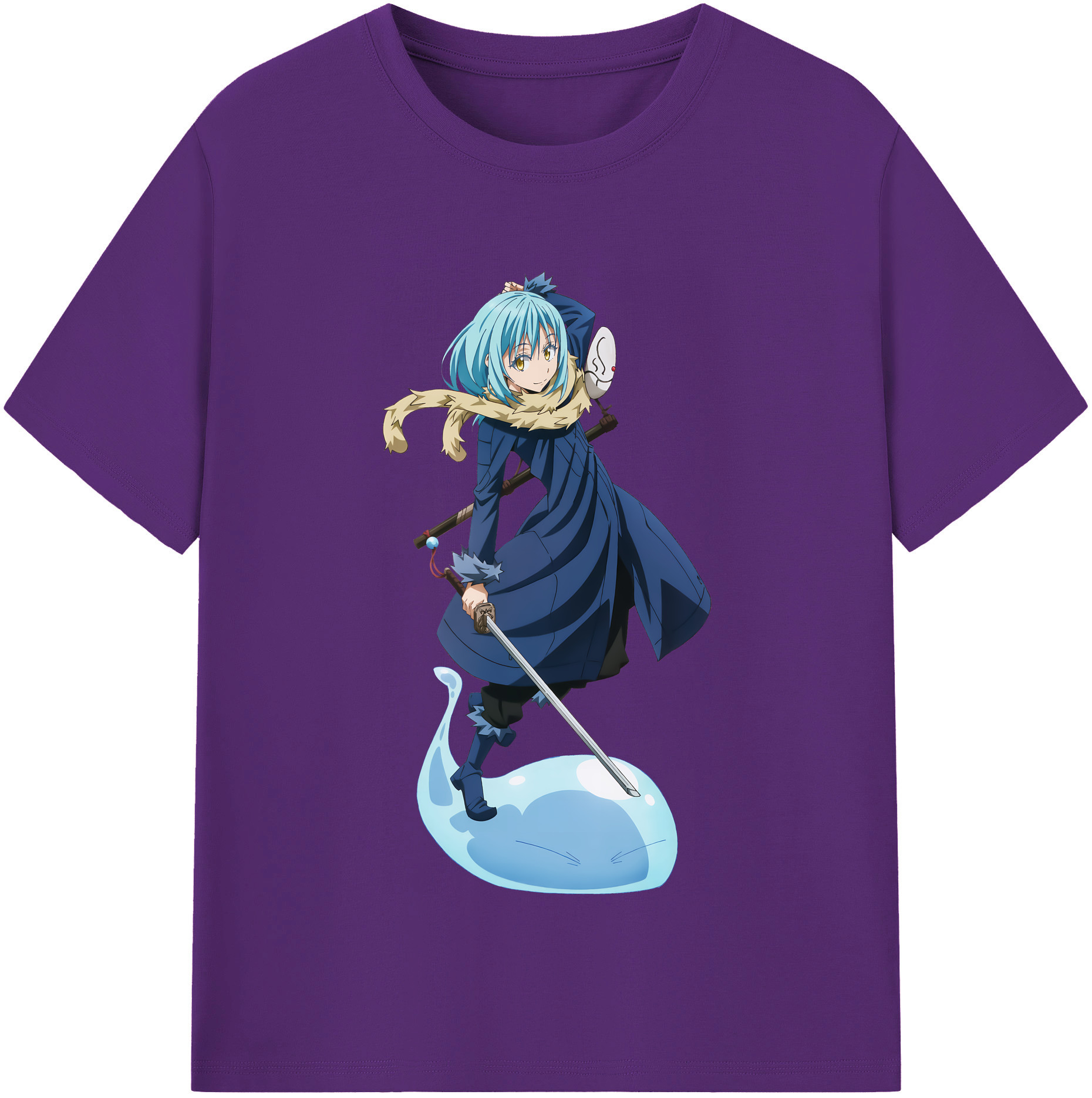 （画像用） 転スラ Regarding Reincarnated to Slime 綿100％半袖Tシャツ（フロントプリント）
