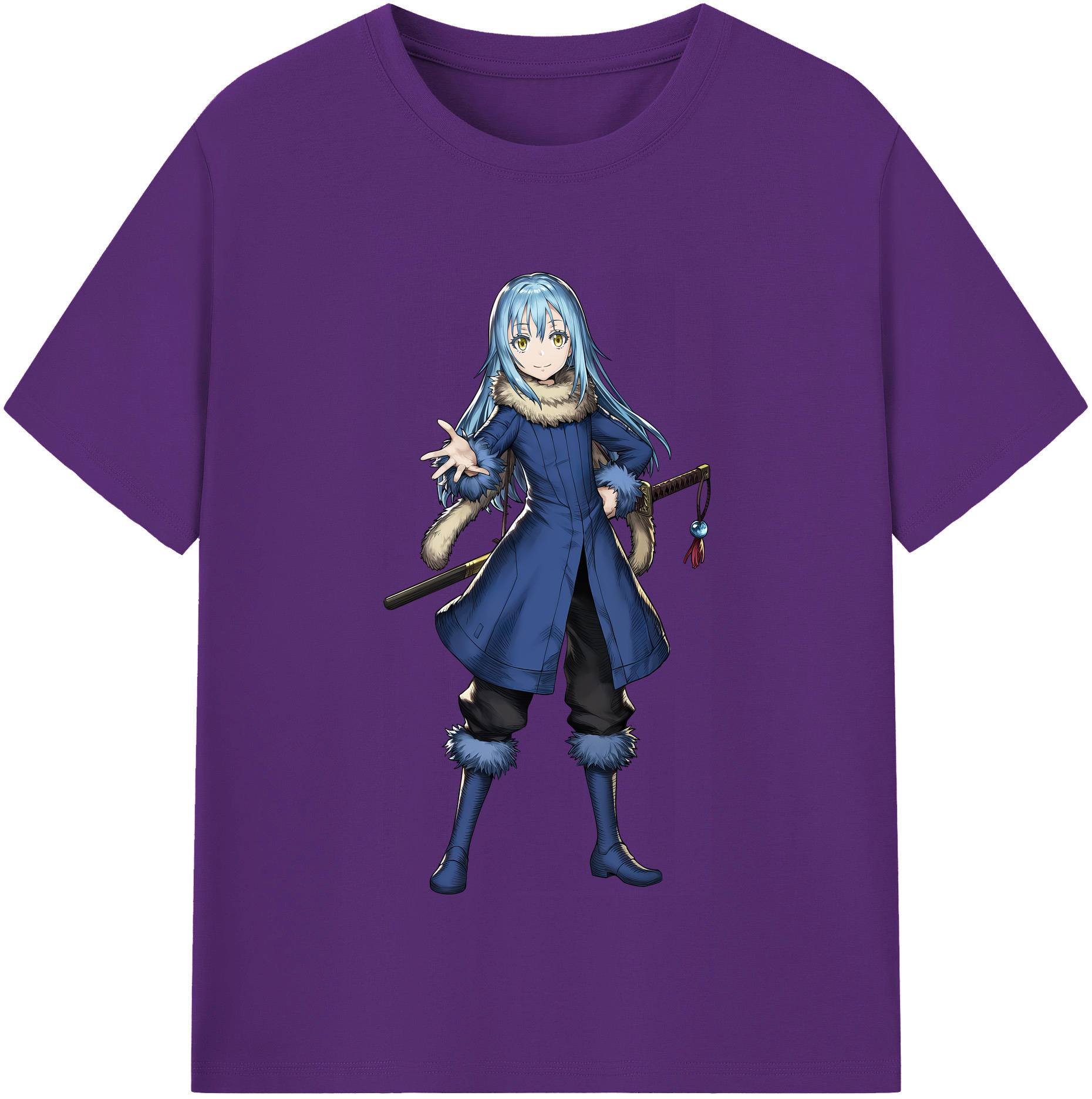 （画像用） 転スラ Regarding Reincarnated to Slime 綿100％半袖Tシャツ（フロントプリント）