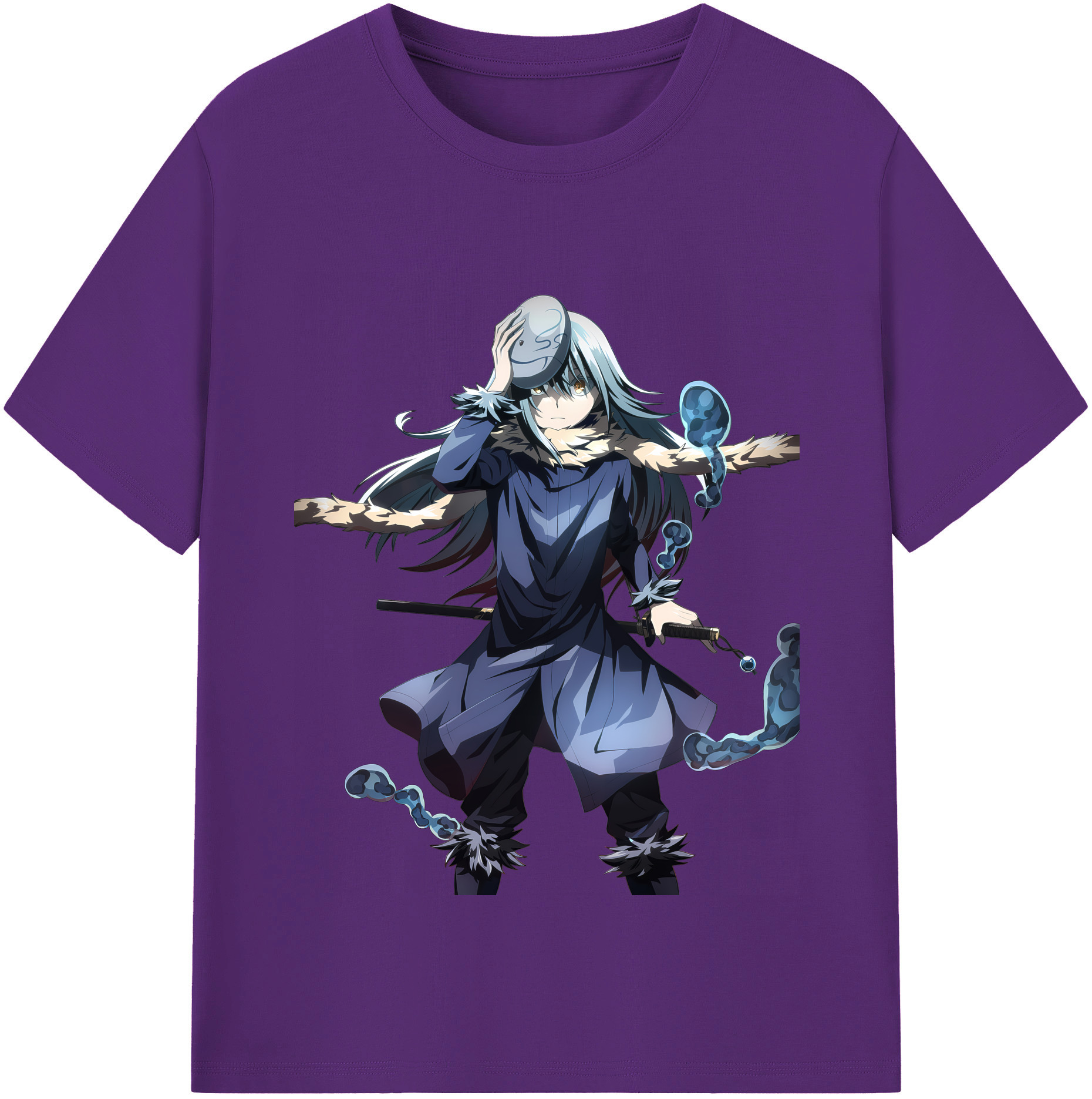（画像用） 転スラ Regarding Reincarnated to Slime 綿100％半袖Tシャツ（フロントプリント）