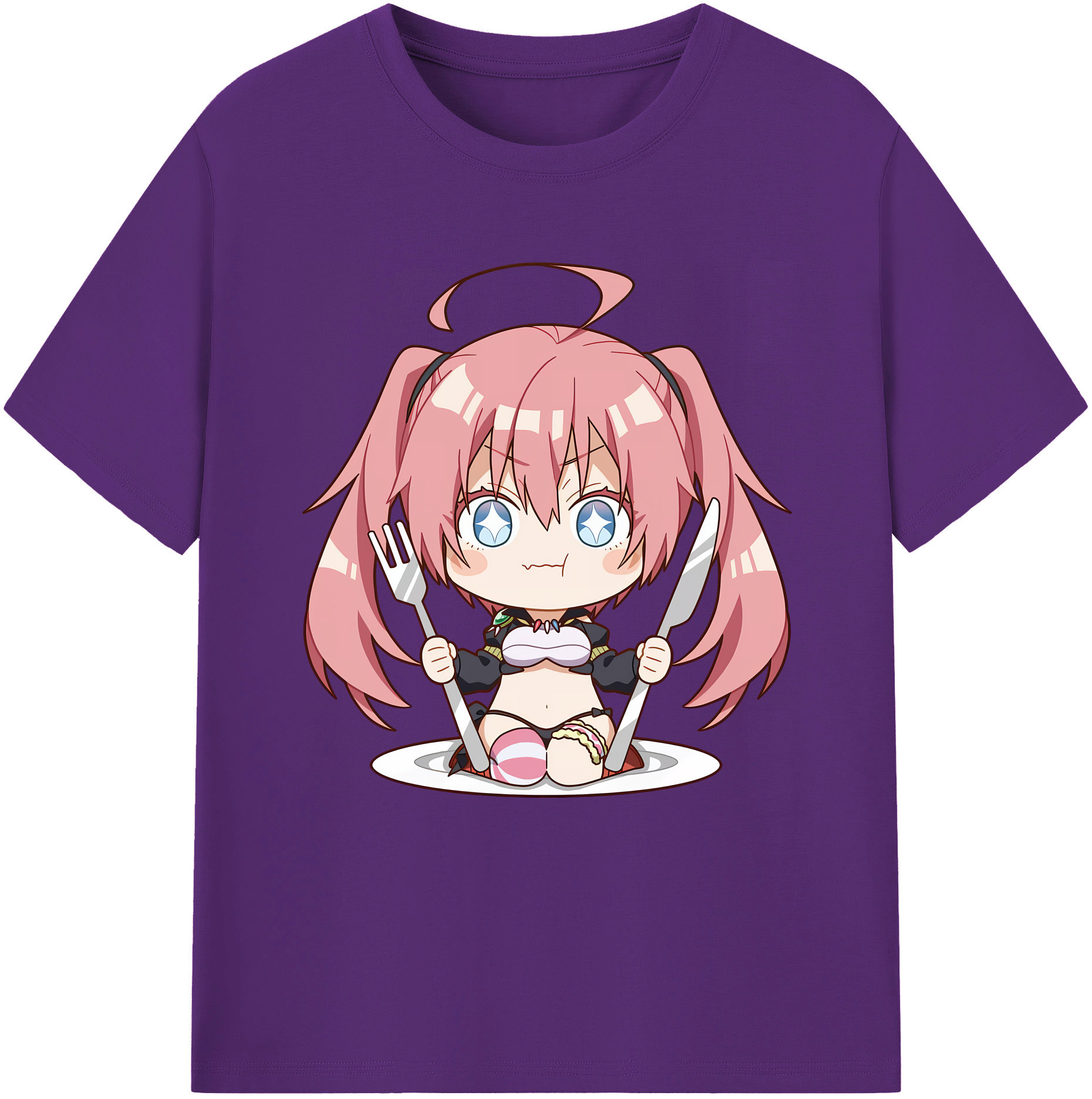 （画像用） 転スラ Regarding Reincarnated to Slime 綿100％半袖Tシャツ（フロントプリント）