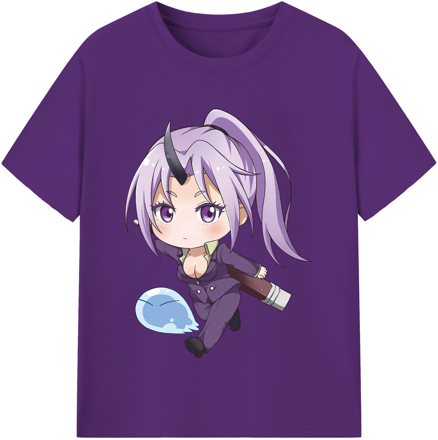 （画像用） 転スラ Regarding Reincarnated to Slime 綿100％半袖Tシャツ（フロントプリント）
