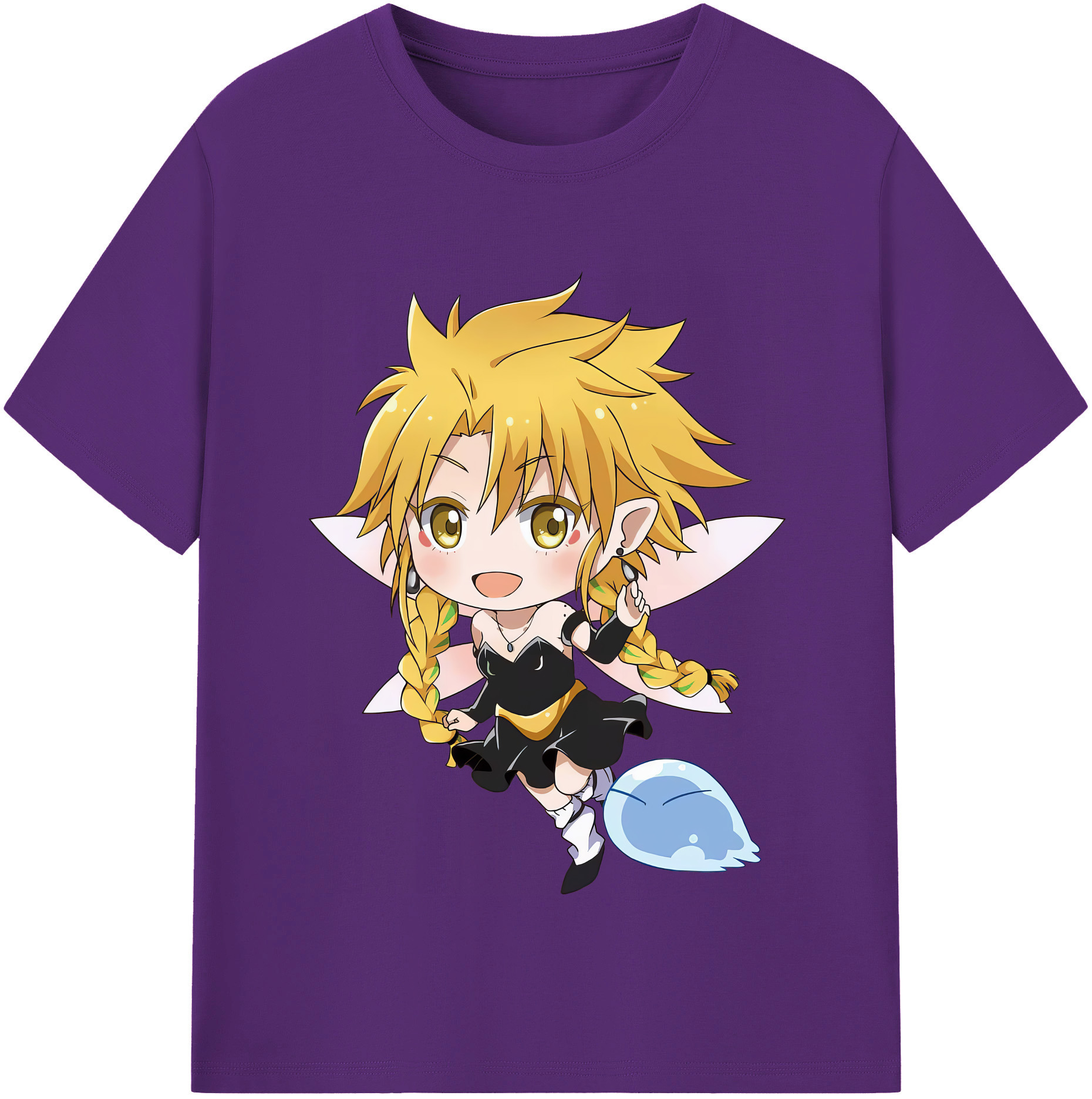 （画像用） 転スラ Regarding Reincarnated to Slime 綿100％半袖Tシャツ（フロントプリント）