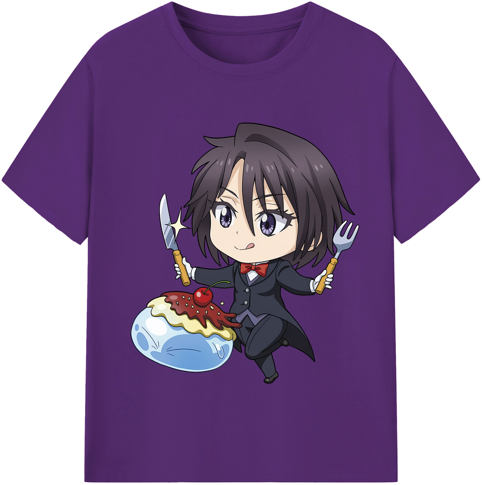 （画像用） 転スラ Regarding Reincarnated to Slime 綿100％半袖Tシャツ（フロントプリント）