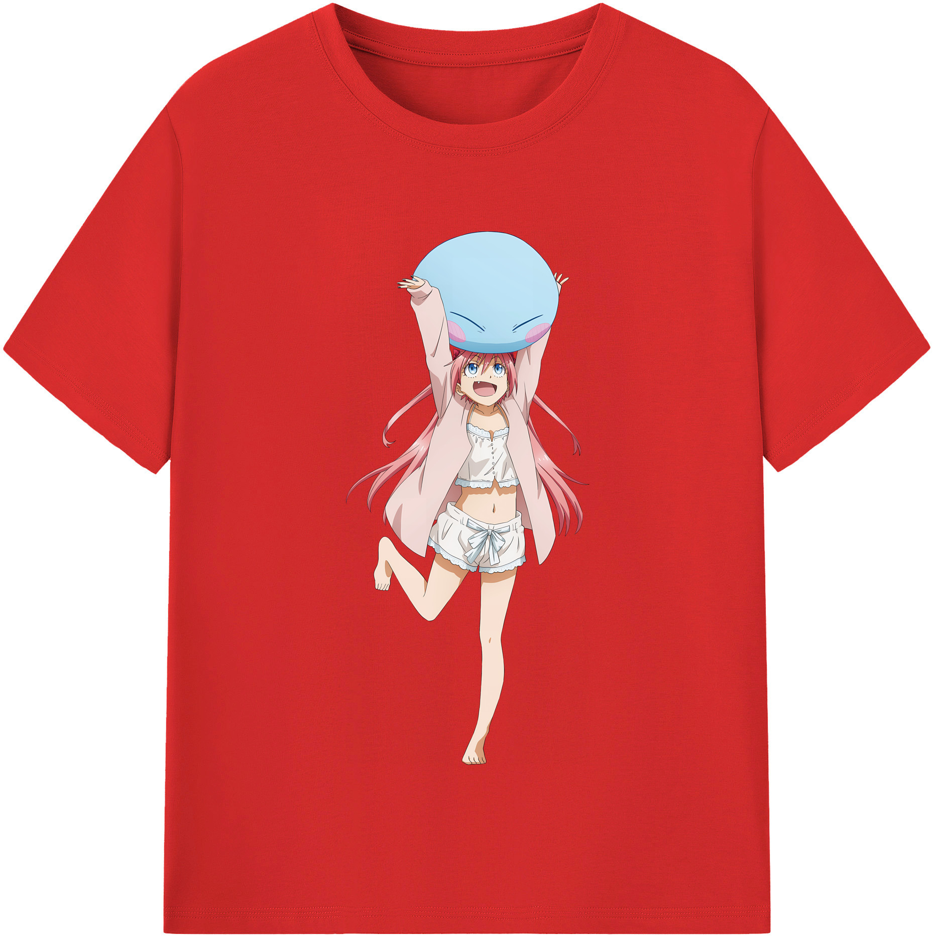 （画像用） 転スラ Regarding Reincarnated to Slime 綿100％半袖Tシャツ（フロントプリント）