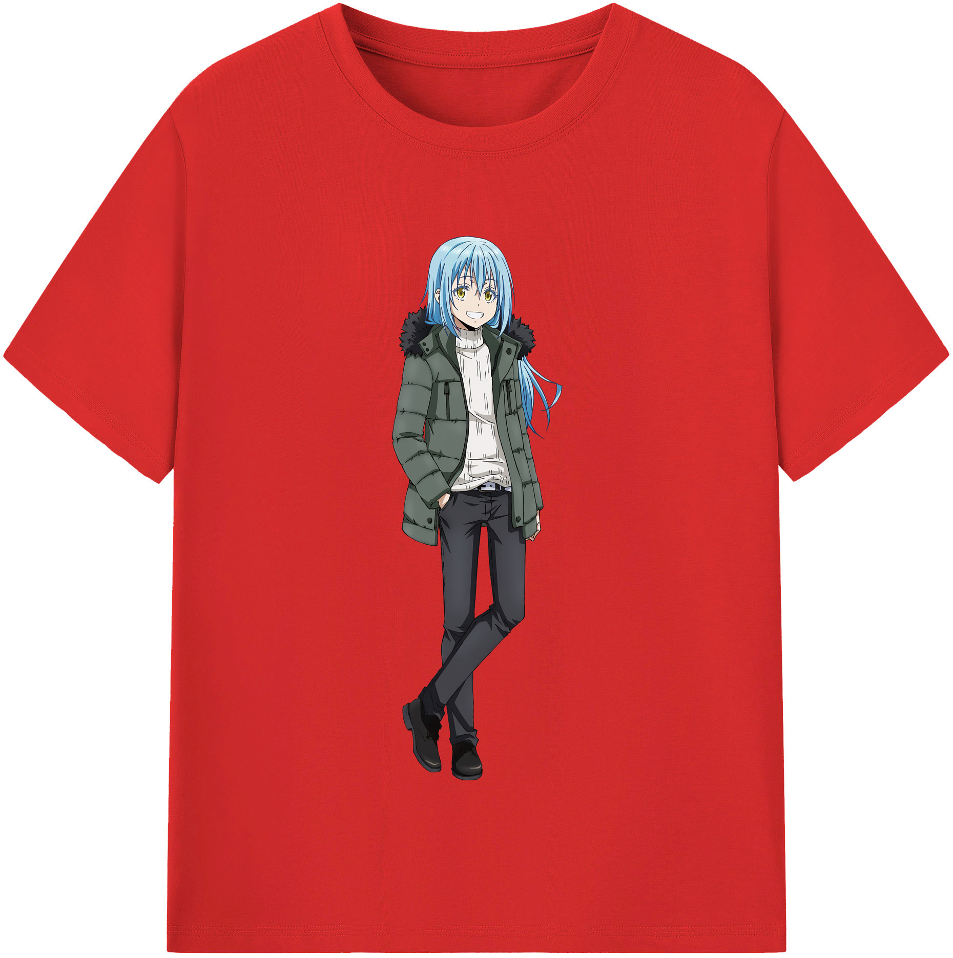 （画像用） 転スラ Regarding Reincarnated to Slime 綿100％半袖Tシャツ（フロントプリント）