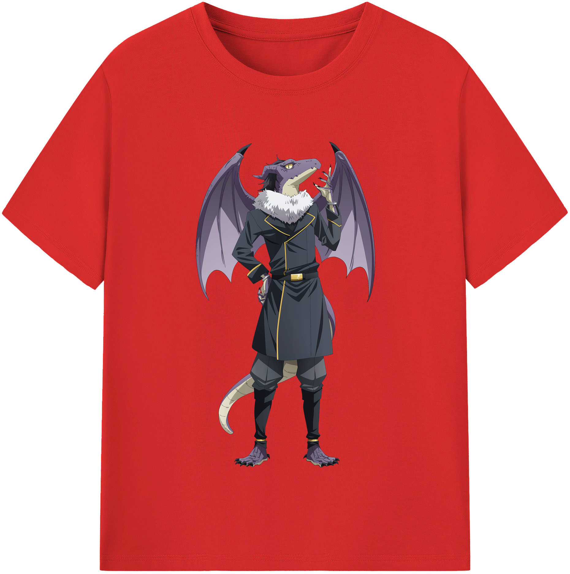 （画像用） 転スラ Regarding Reincarnated to Slime 綿100％半袖Tシャツ（フロントプリント）