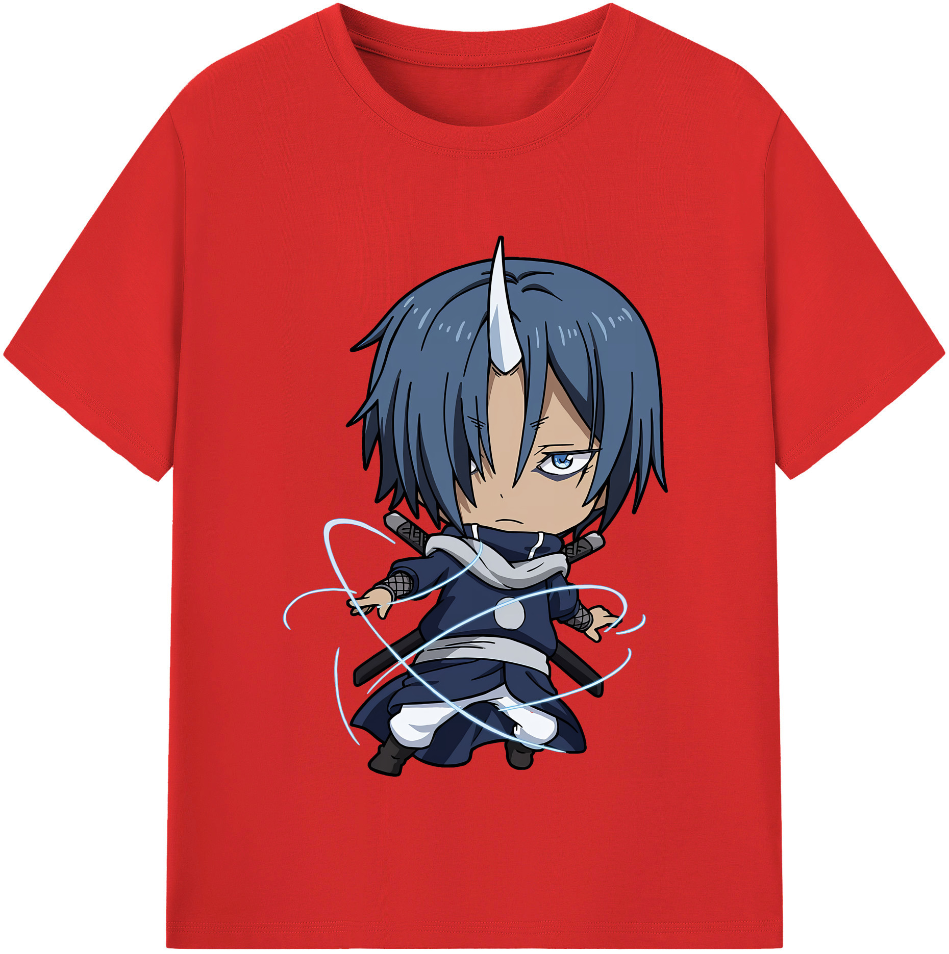 （画像用） 転スラ Regarding Reincarnated to Slime 綿100％半袖Tシャツ（フロントプリント）