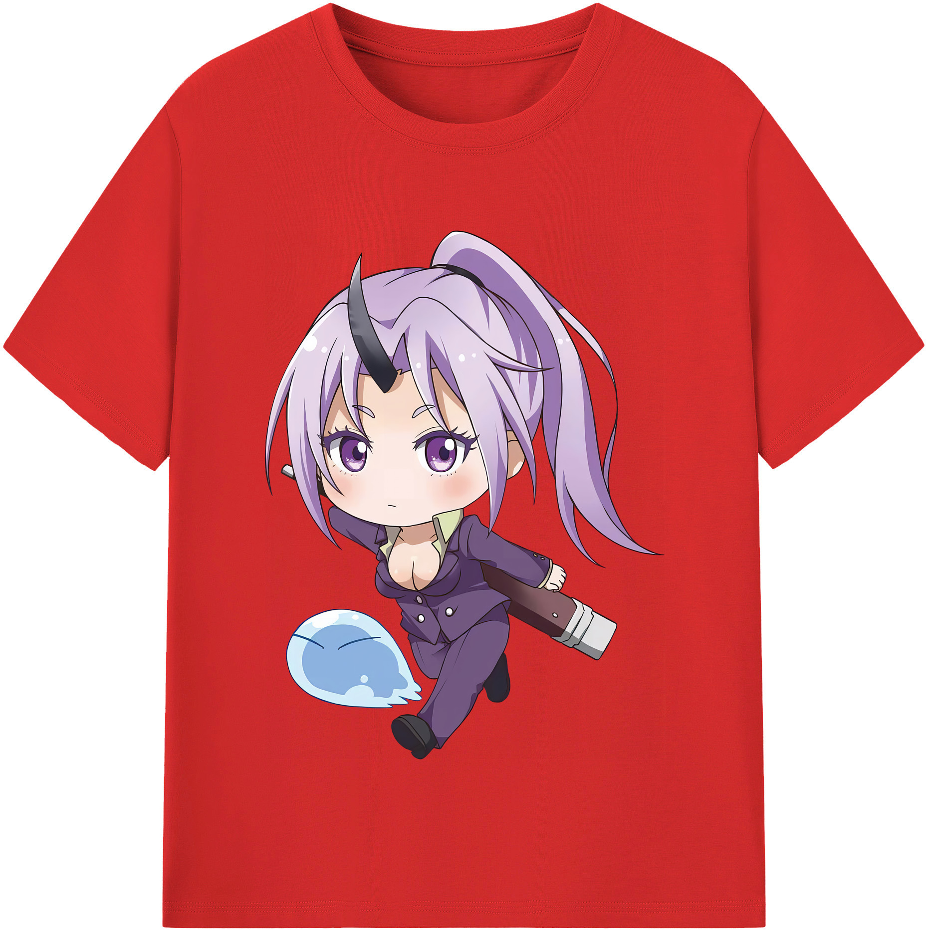 （画像用） 転スラ Regarding Reincarnated to Slime 綿100％半袖Tシャツ（フロントプリント）