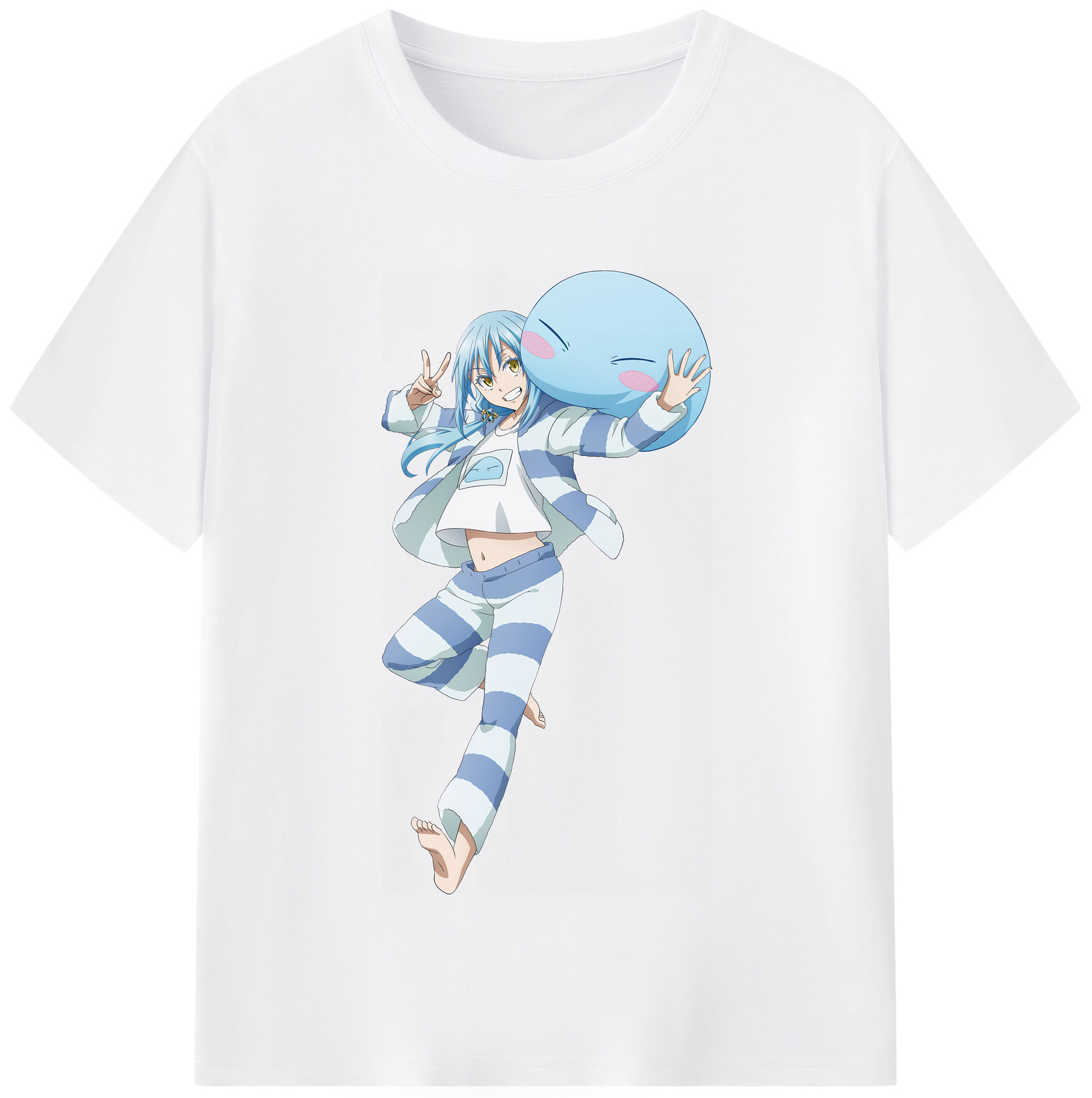 （画像用） 転スラ Regarding Reincarnated to Slime 綿100％半袖Tシャツ（フロントプリント）