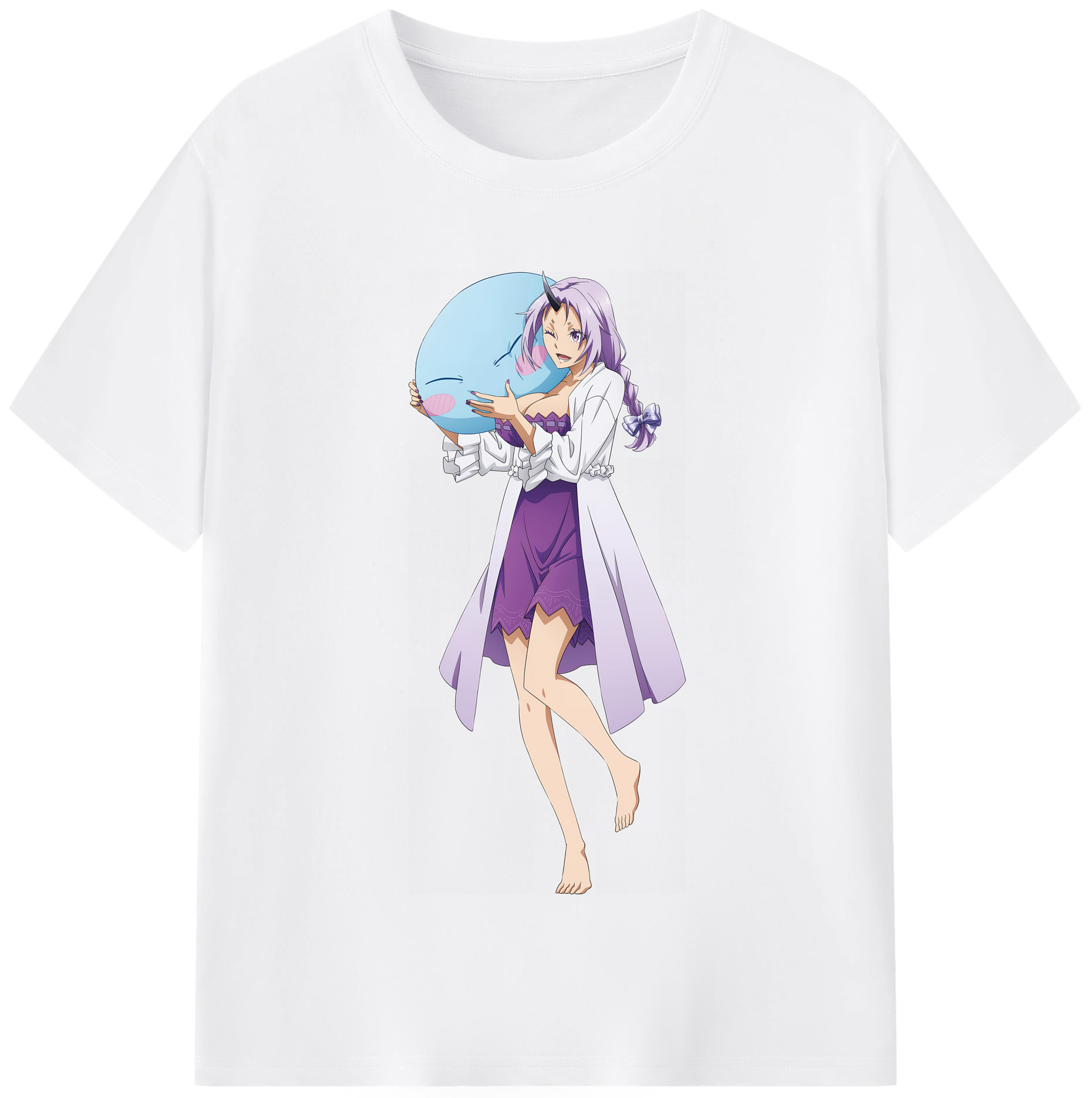 （画像用） 転スラ Regarding Reincarnated to Slime 綿100％半袖Tシャツ（フロントプリント）