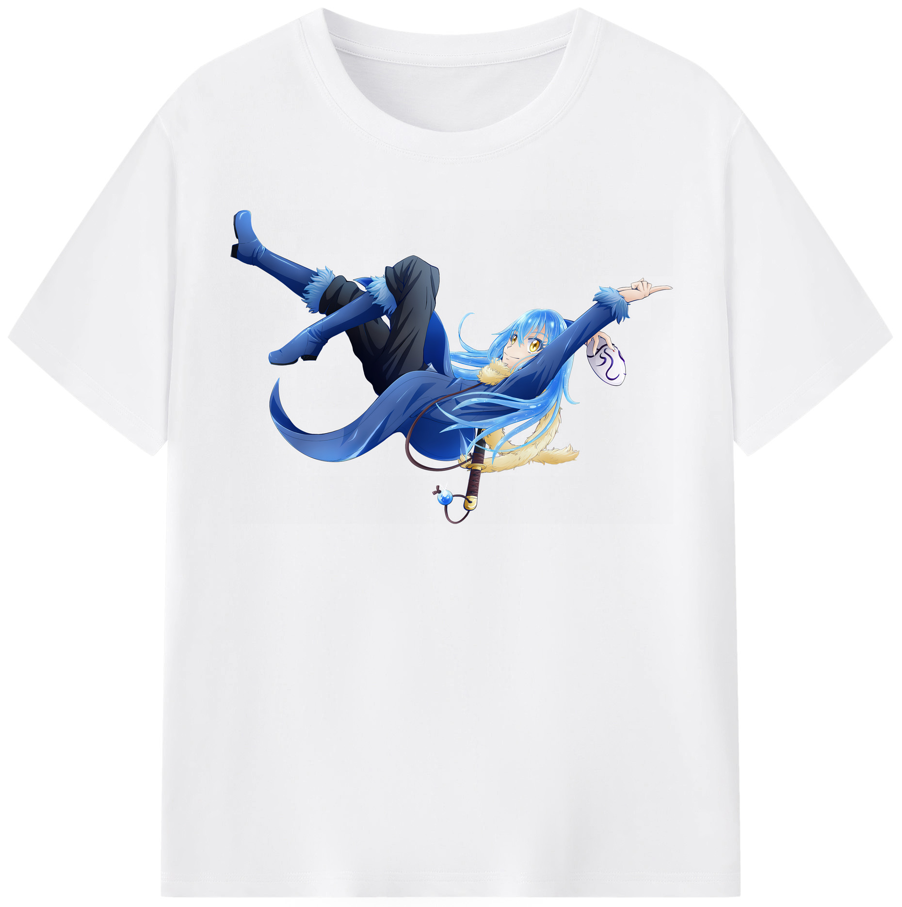 （画像用） 転スラ Regarding Reincarnated to Slime 綿100％半袖Tシャツ（フロントプリント）