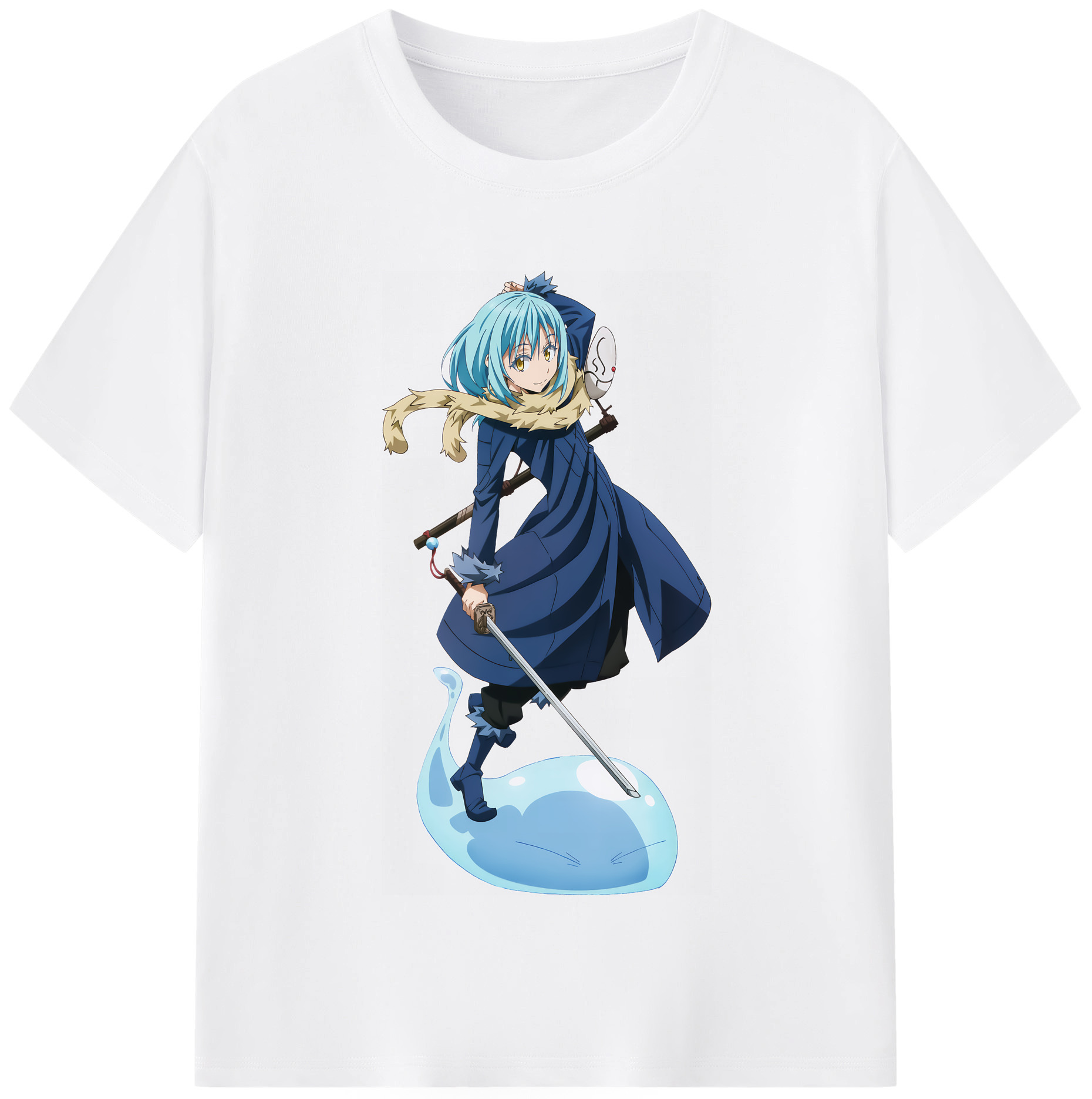 （画像用） 転スラ Regarding Reincarnated to Slime 綿100％半袖Tシャツ（フロントプリント）