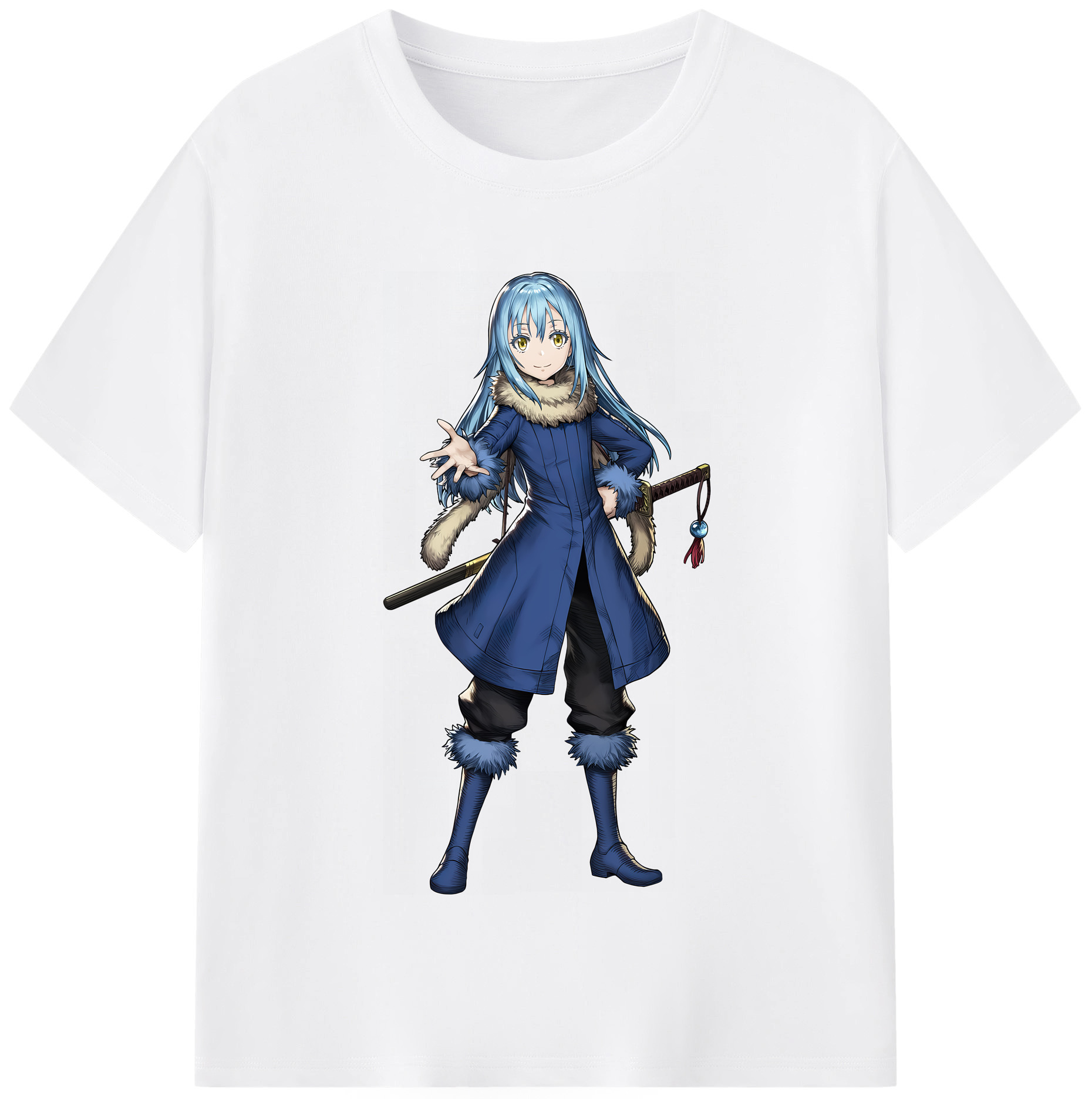 （画像用） 転スラ Regarding Reincarnated to Slime 綿100％半袖Tシャツ（フロントプリント）