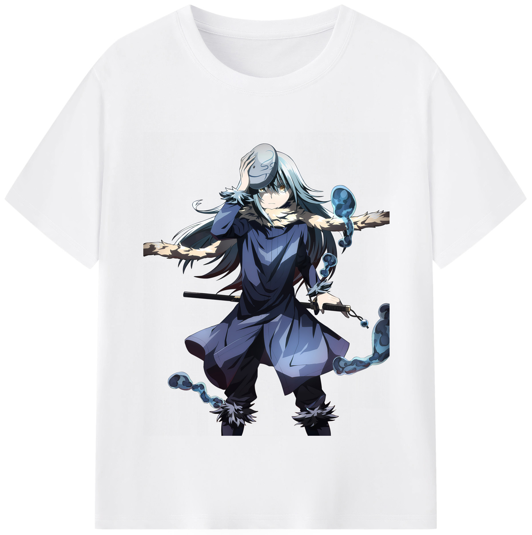 （画像用） 転スラ Regarding Reincarnated to Slime 綿100％半袖Tシャツ（フロントプリント）