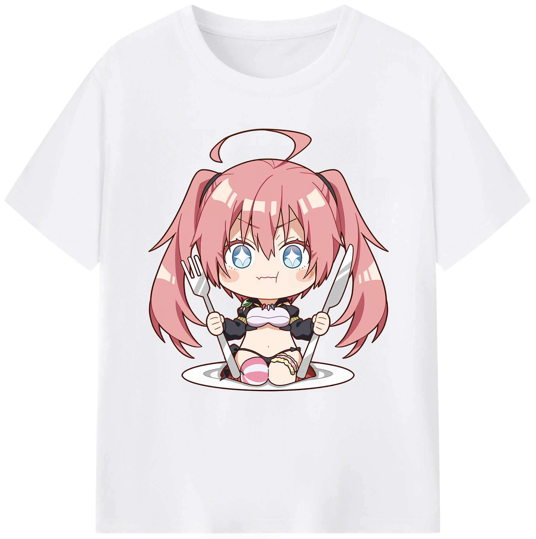 （画像用） 転スラ Regarding Reincarnated to Slime 綿100％半袖Tシャツ（フロントプリント）