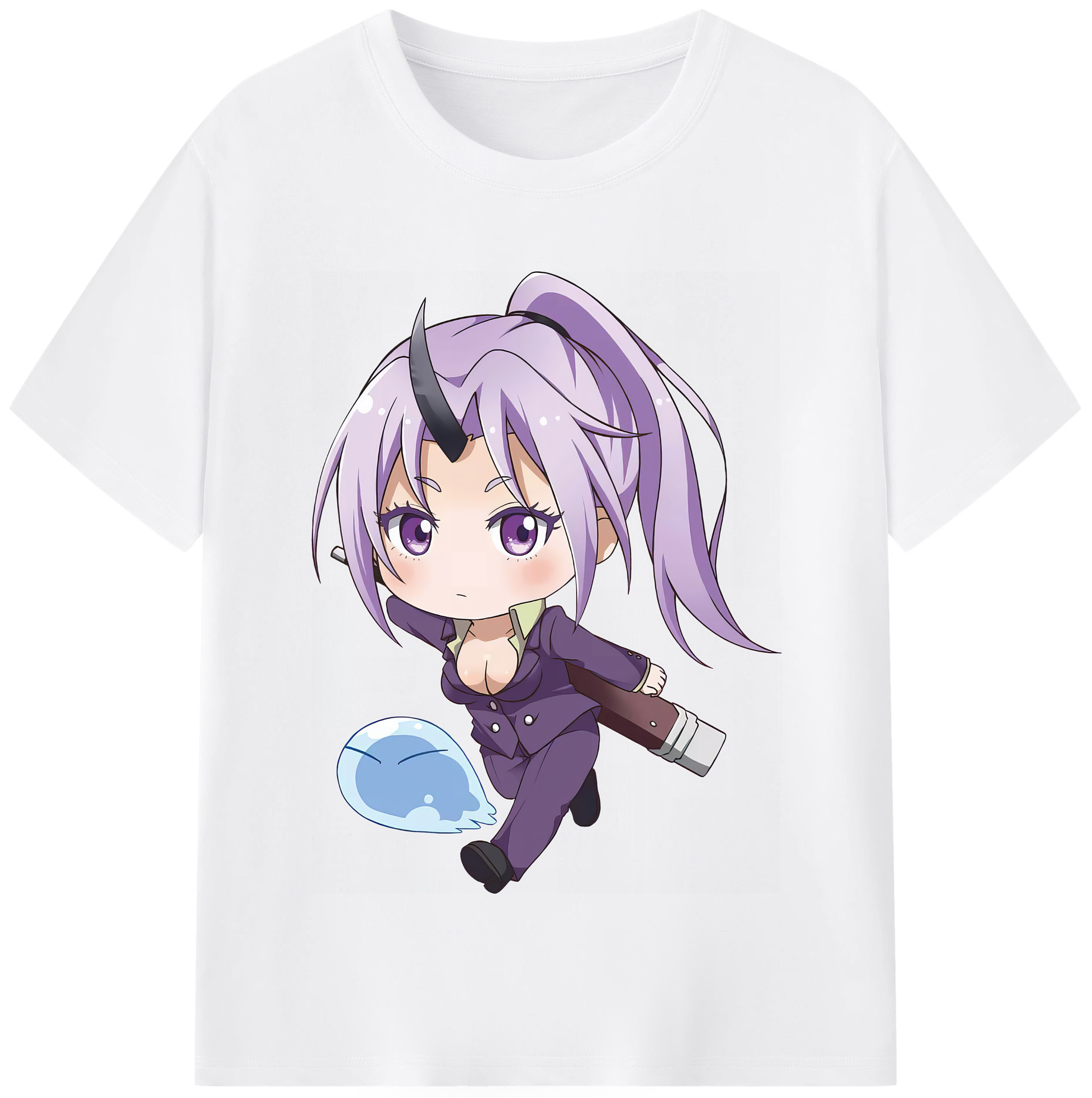 （画像用） 転スラ Regarding Reincarnated to Slime 綿100％半袖Tシャツ（フロントプリント）