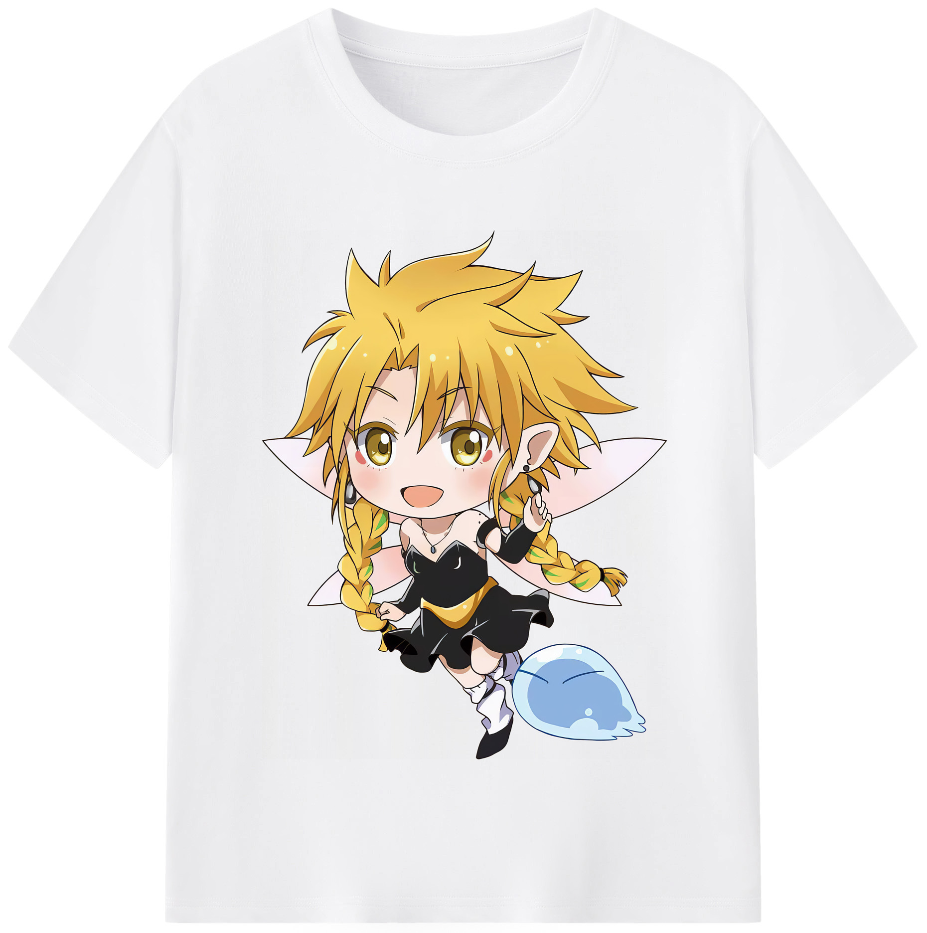 （画像用） 転スラ Regarding Reincarnated to Slime 綿100％半袖Tシャツ（フロントプリント）
