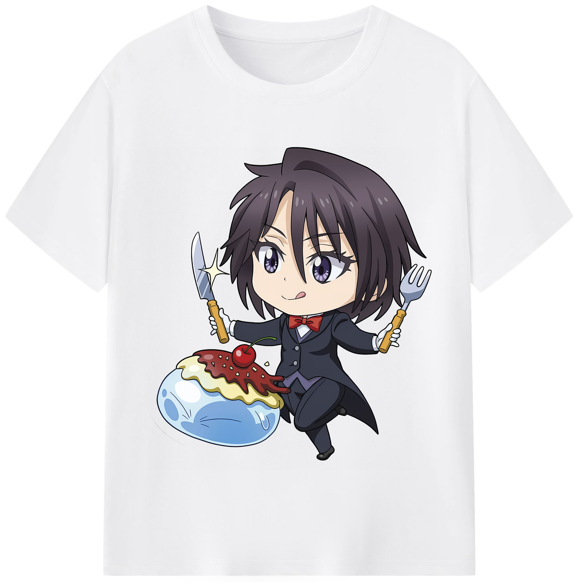 （画像用） 転スラ Regarding Reincarnated to Slime 綿100％半袖Tシャツ（フロントプリント）