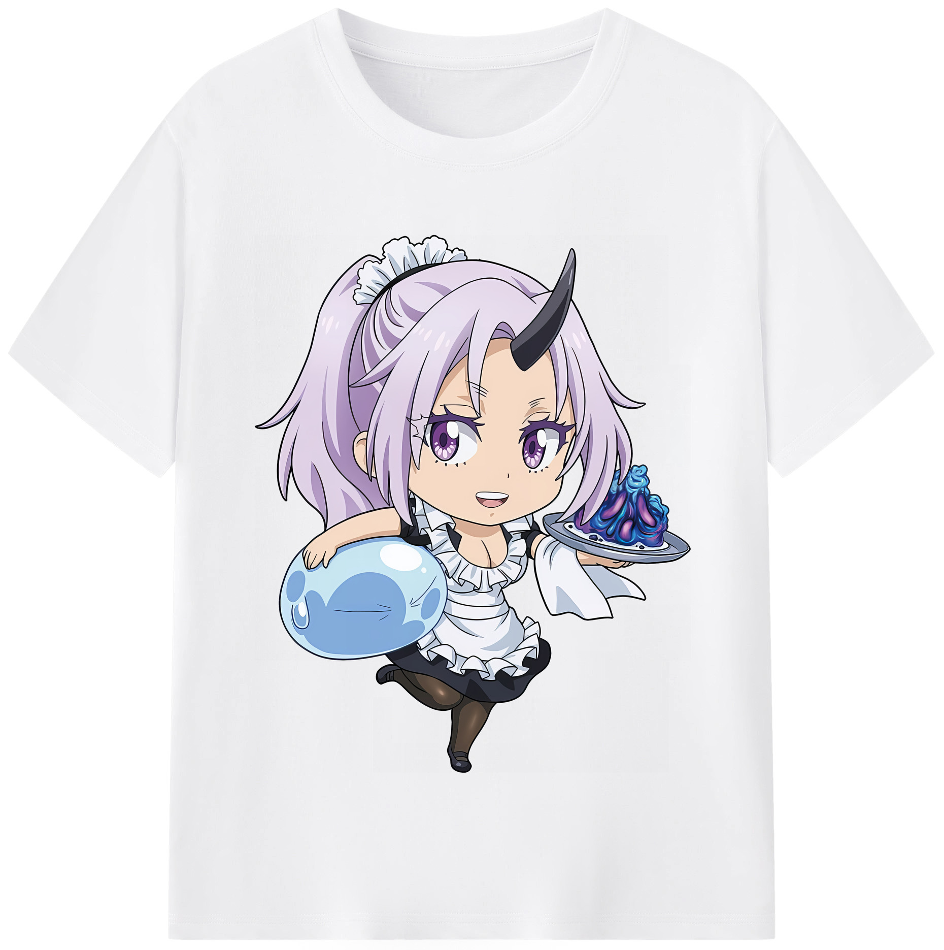 （画像用） 転スラ Regarding Reincarnated to Slime 綿100％半袖Tシャツ（フロントプリント）