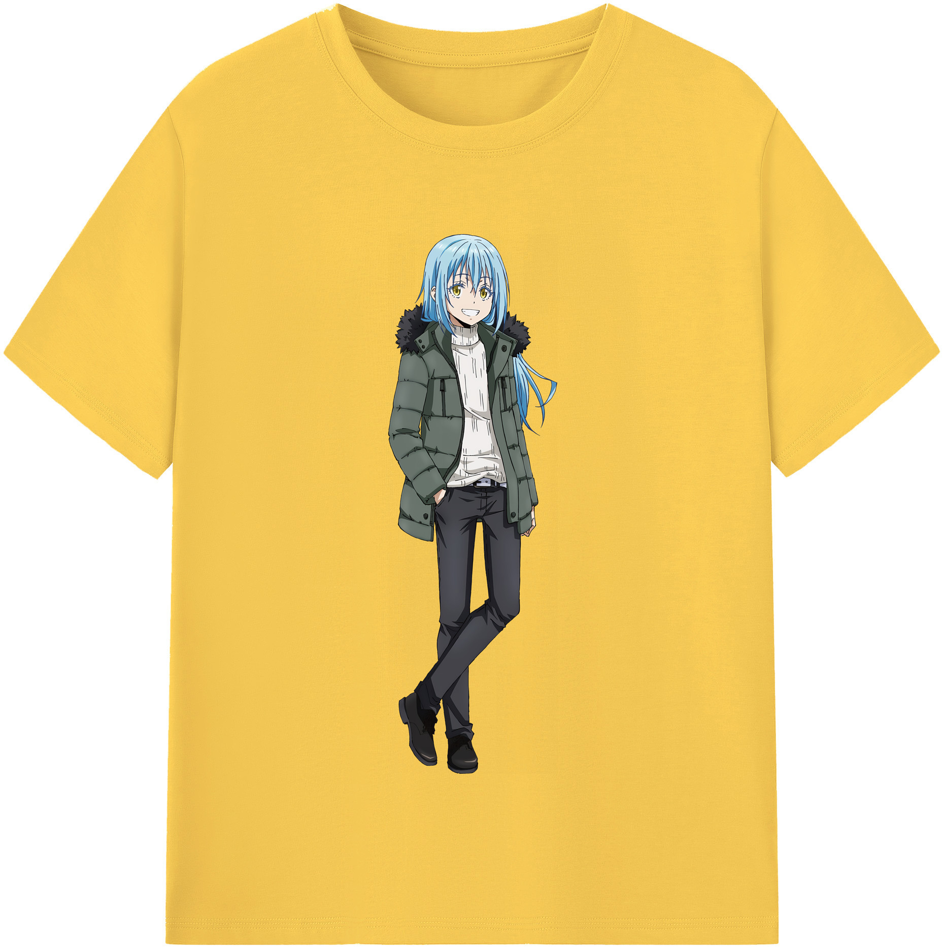 （画像用） 転スラ Regarding Reincarnated to Slime 綿100％半袖Tシャツ（フロントプリント）
