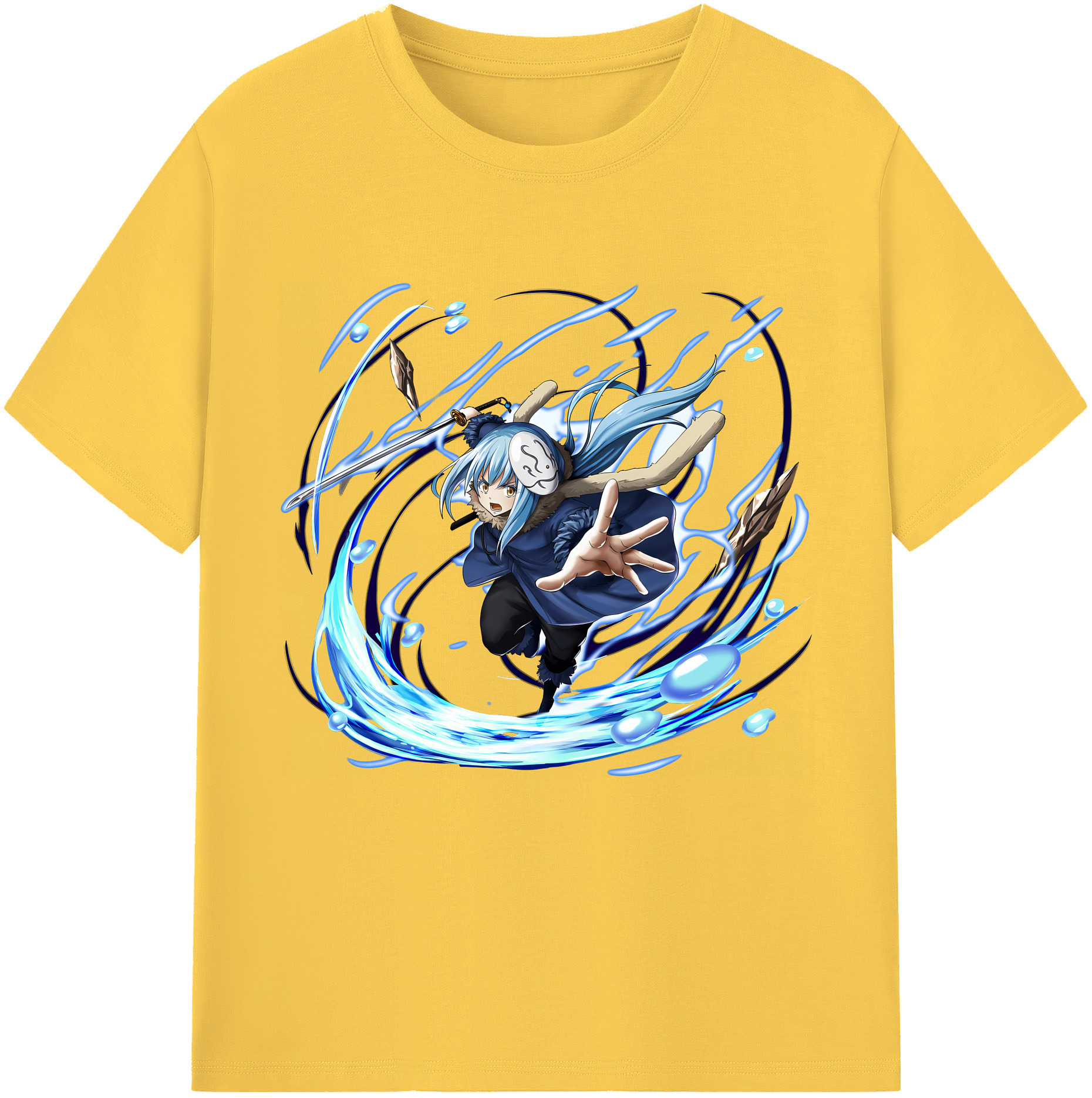 （画像用） 転スラ Regarding Reincarnated to Slime 綿100％半袖Tシャツ（フロントプリント）