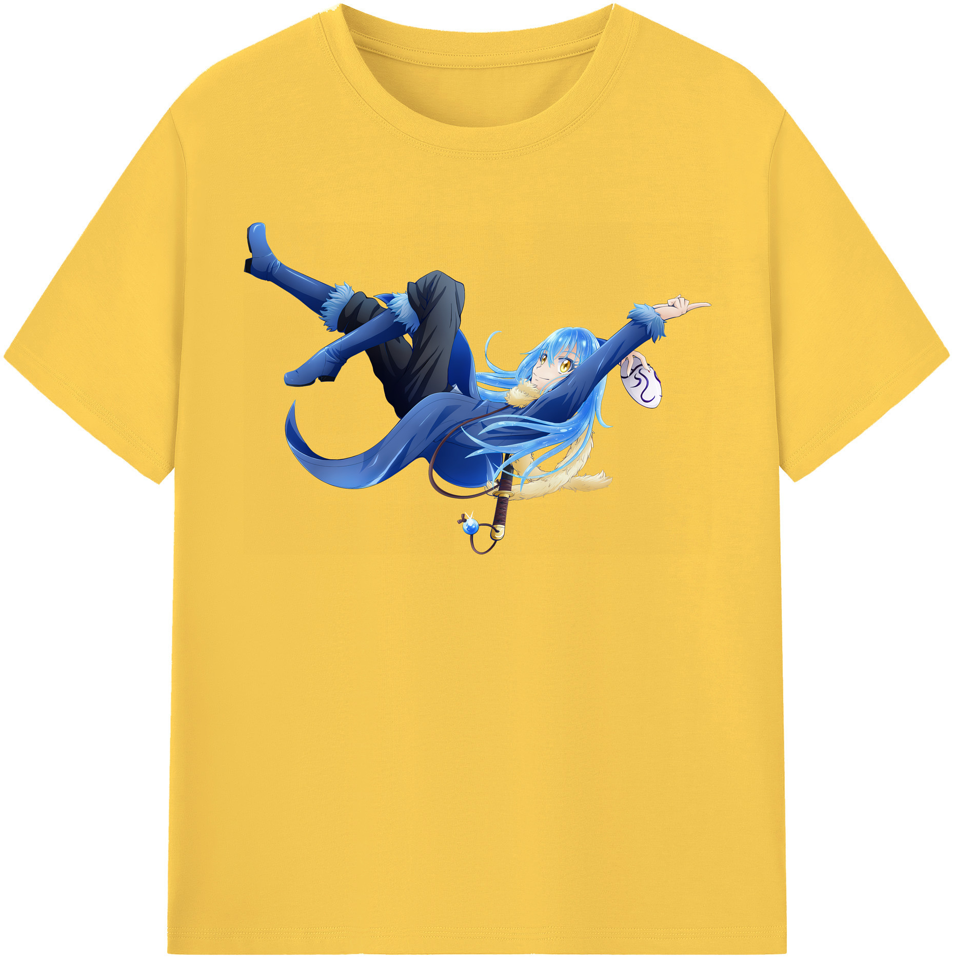 （画像用） 転スラ Regarding Reincarnated to Slime 綿100％半袖Tシャツ（フロントプリント）