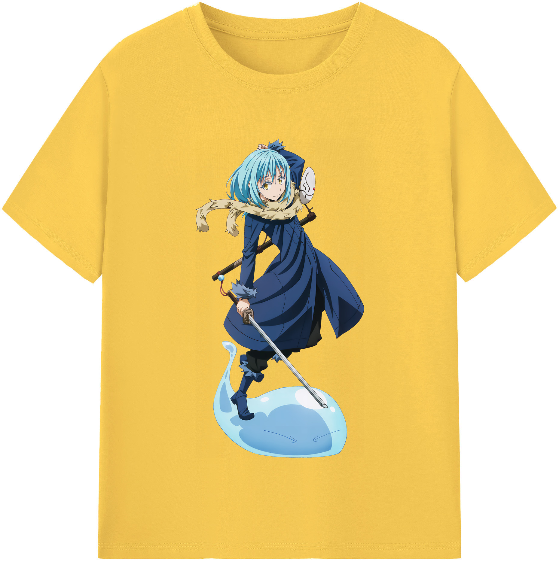 （画像用） 転スラ Regarding Reincarnated to Slime 綿100％半袖Tシャツ（フロントプリント）