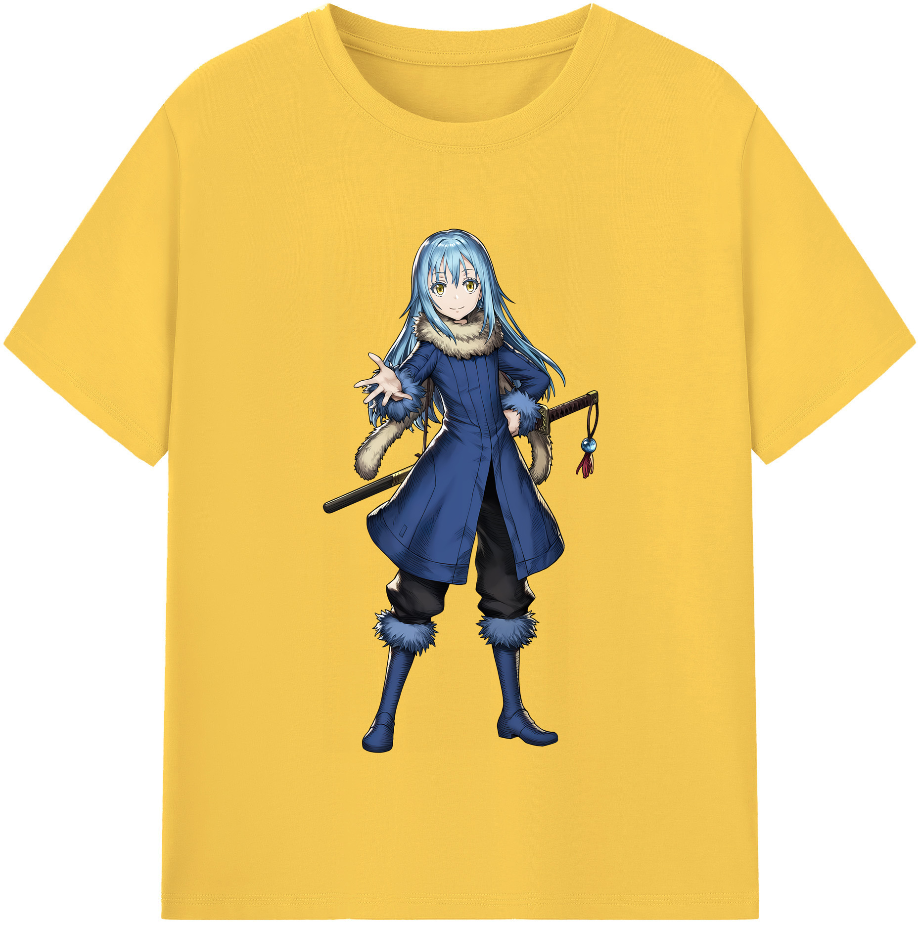 （画像用） 転スラ Regarding Reincarnated to Slime 綿100％半袖Tシャツ（フロントプリント）