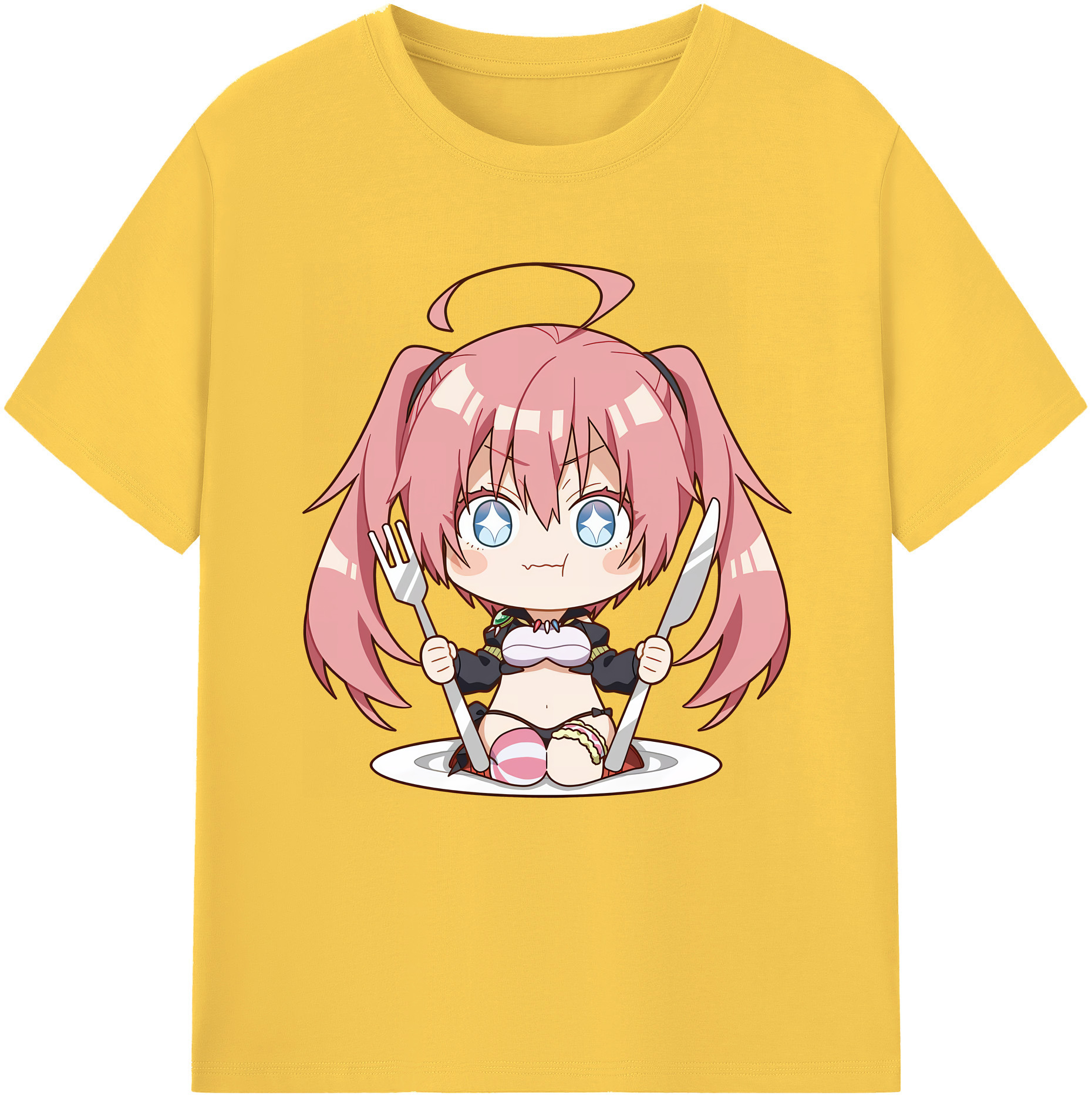 （画像用） 転スラ Regarding Reincarnated to Slime 綿100％半袖Tシャツ（フロントプリント）