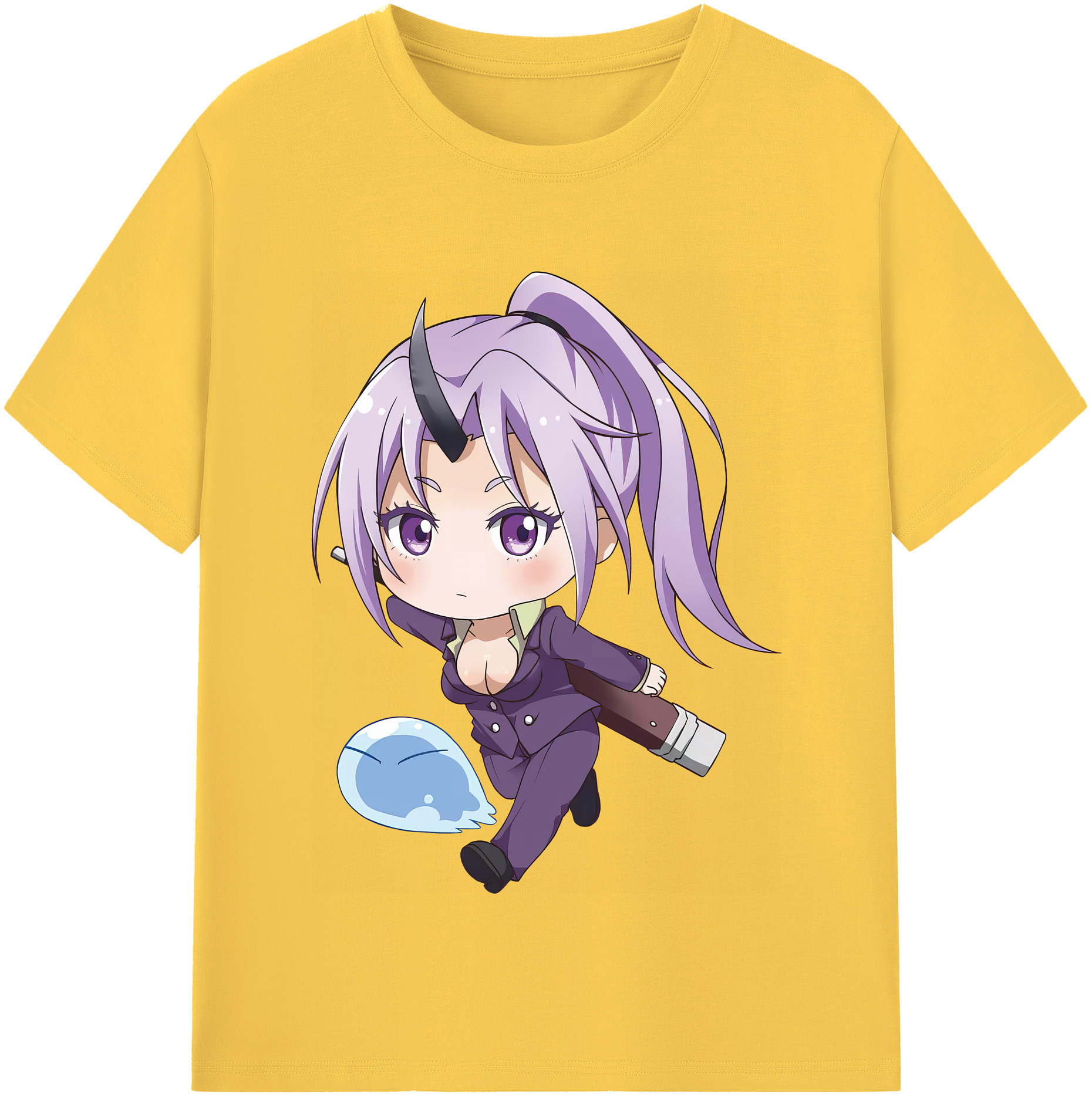 （画像用） 転スラ Regarding Reincarnated to Slime 綿100％半袖Tシャツ（フロントプリント）