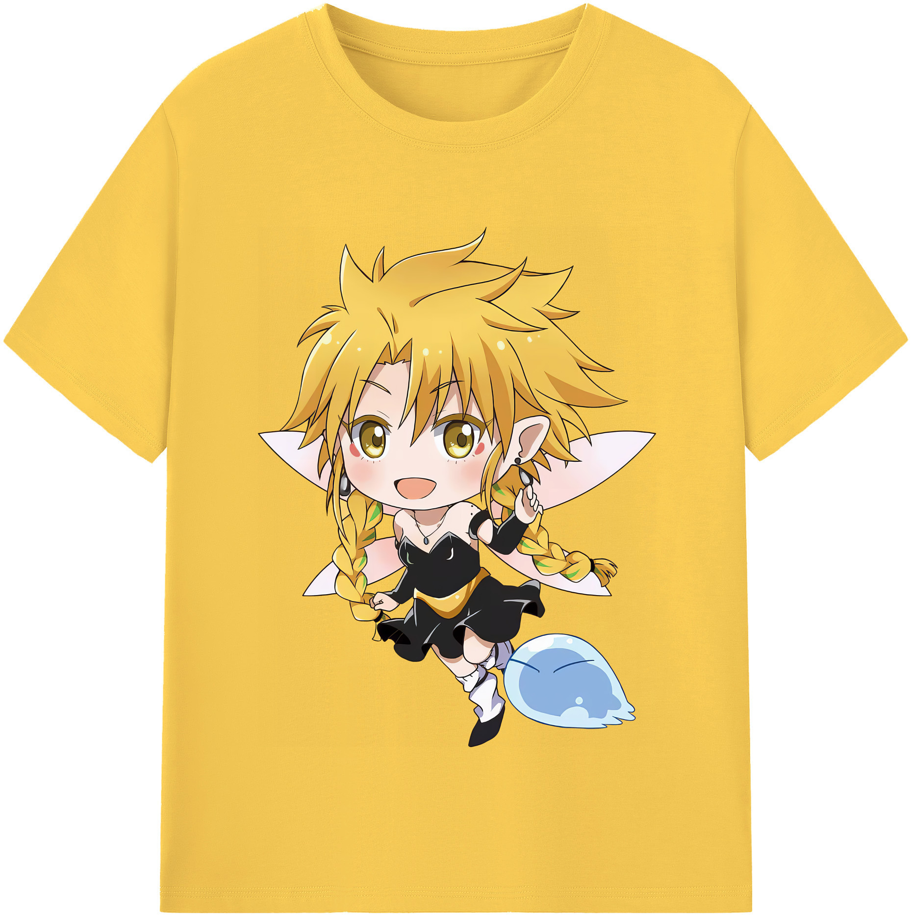（画像用） 転スラ Regarding Reincarnated to Slime 綿100％半袖Tシャツ（フロントプリント）