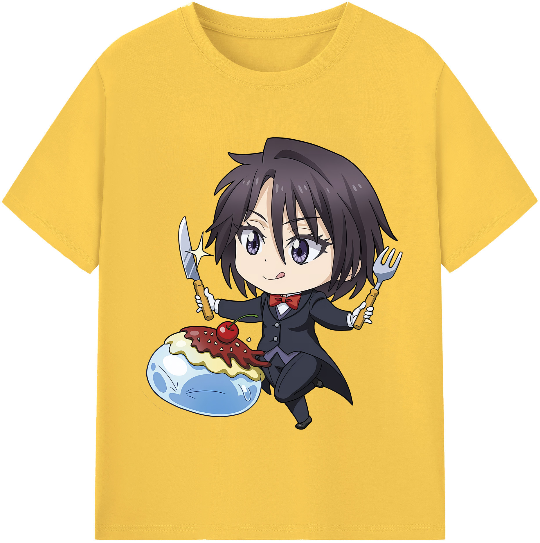 （画像用） 転スラ Regarding Reincarnated to Slime 綿100％半袖Tシャツ（フロントプリント）