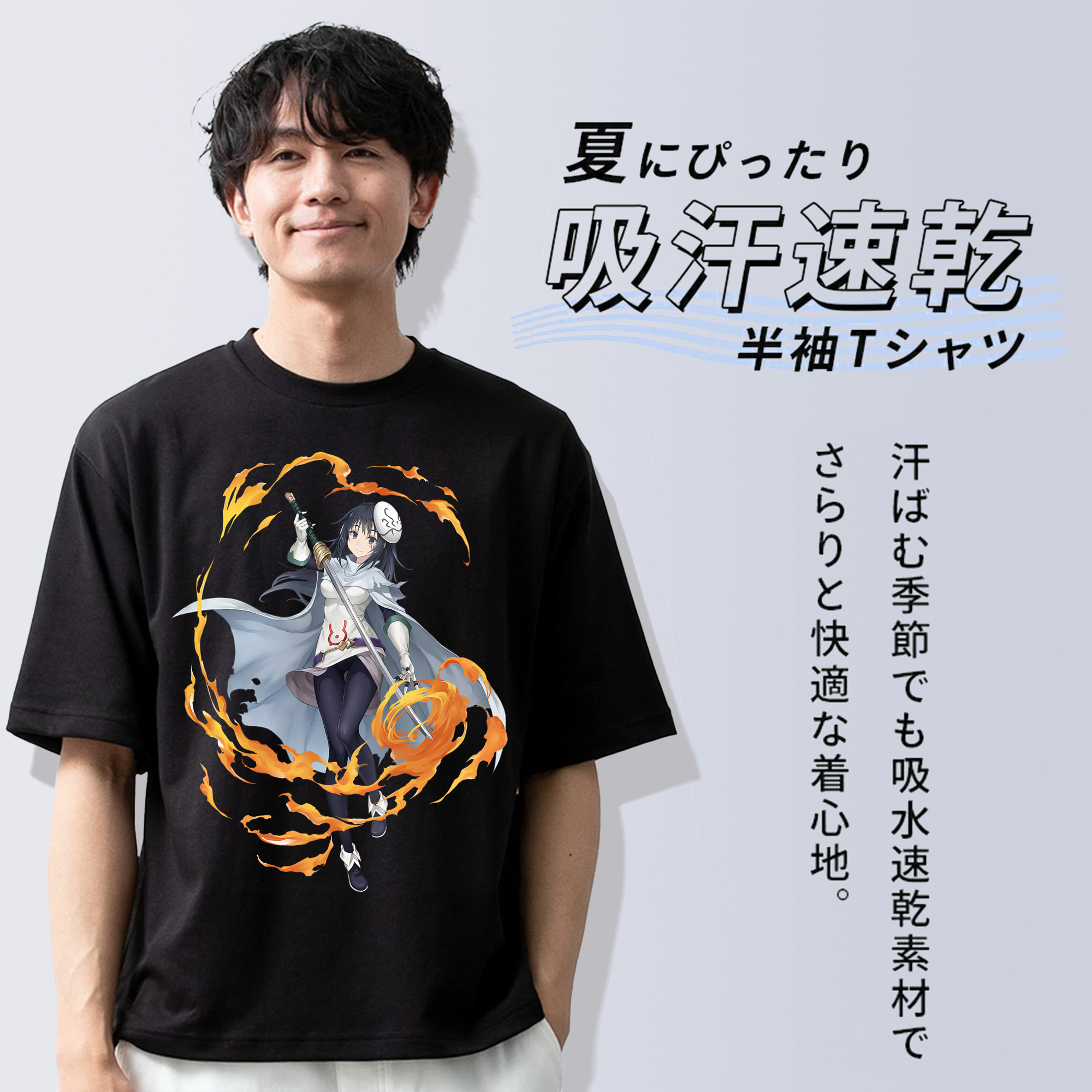転スラ Regarding Reincarnated to Slime 綿100％半袖Tシャツ（フロントプリント）