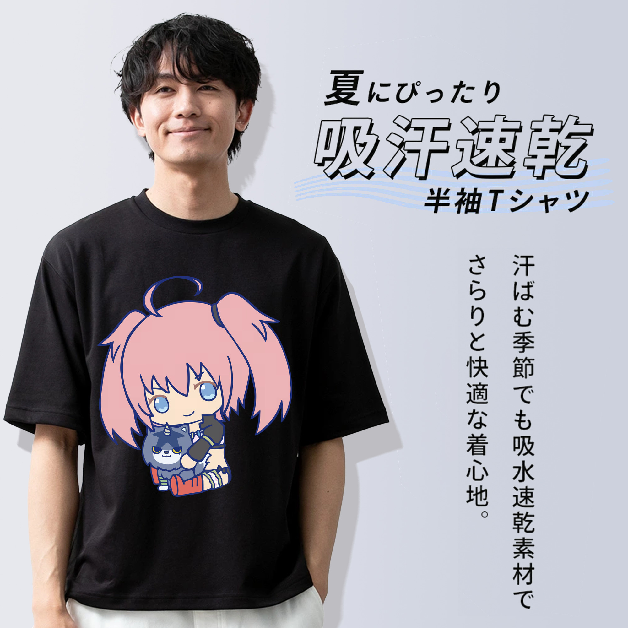 転スラ Regarding Reincarnated to Slime 綿100％半袖Tシャツ（フロントプリント）