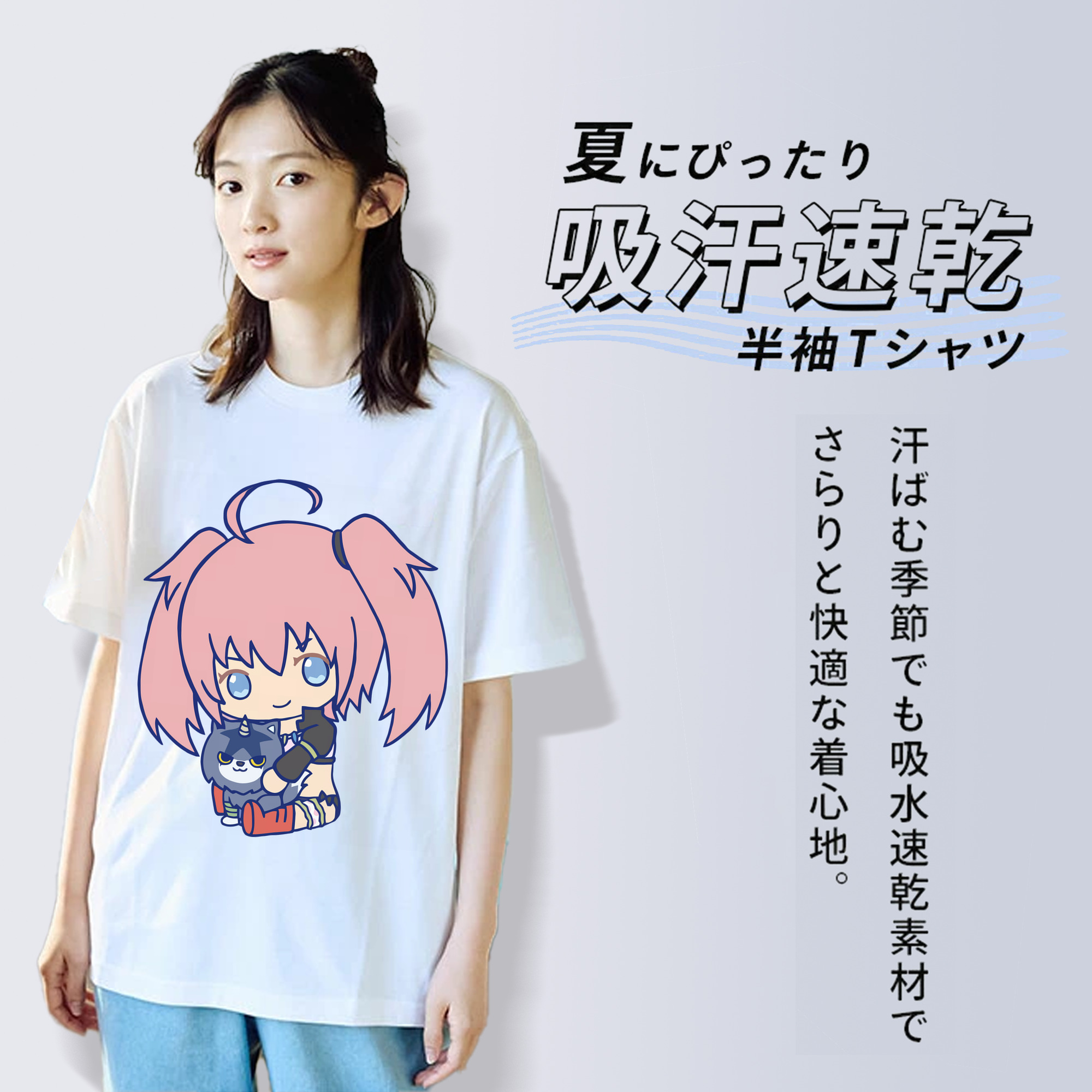 転スラ Regarding Reincarnated to Slime 綿100％半袖Tシャツ（フロントプリント）