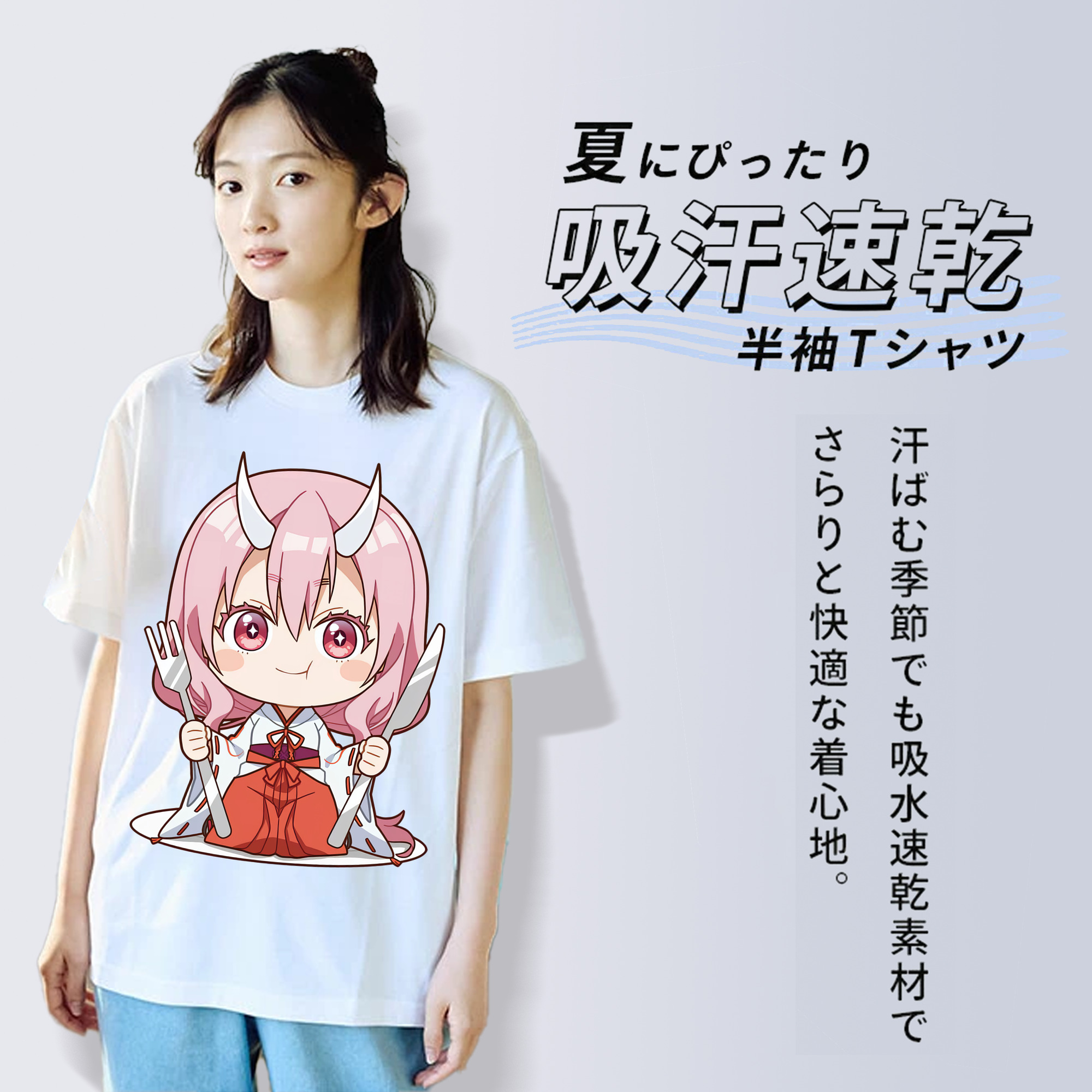 転スラ Regarding Reincarnated to Slime 綿100％半袖Tシャツ（フロントプリント）