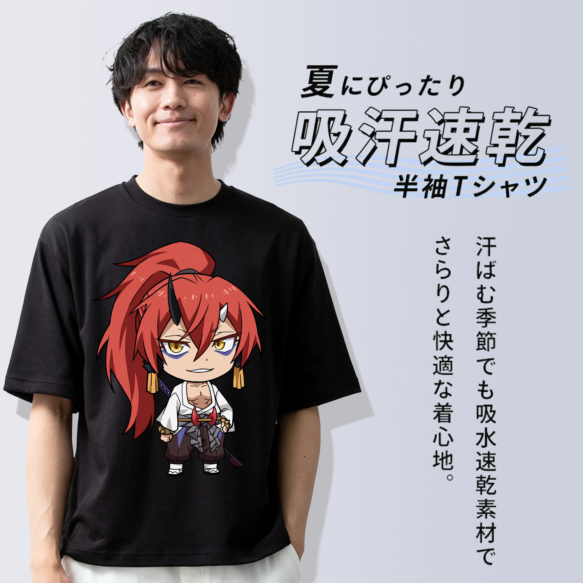 転スラ Regarding Reincarnated to Slime 綿100％半袖Tシャツ（フロントプリント）