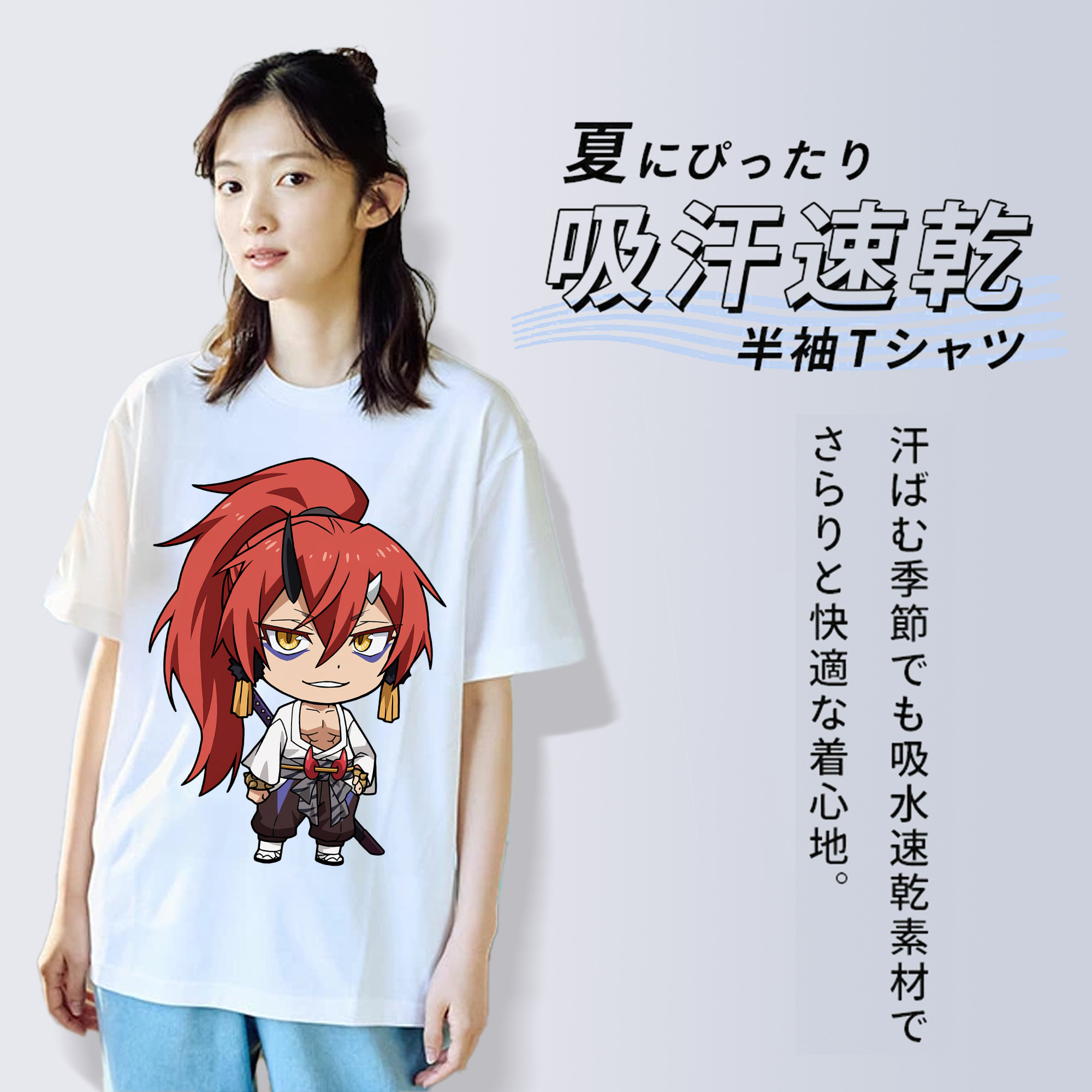 転スラ Regarding Reincarnated to Slime 綿100％半袖Tシャツ（フロントプリント）